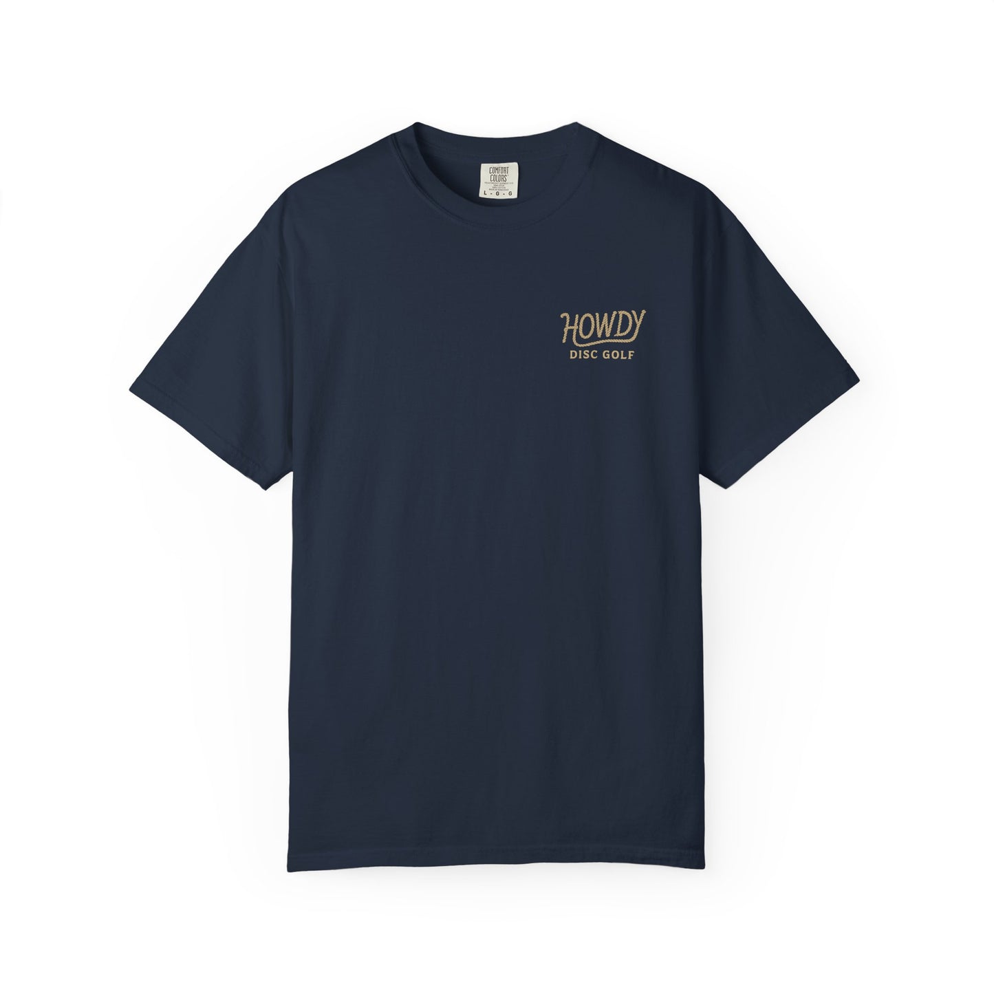 T-Shirt Howdy Disc Golf Logo Rope Letters