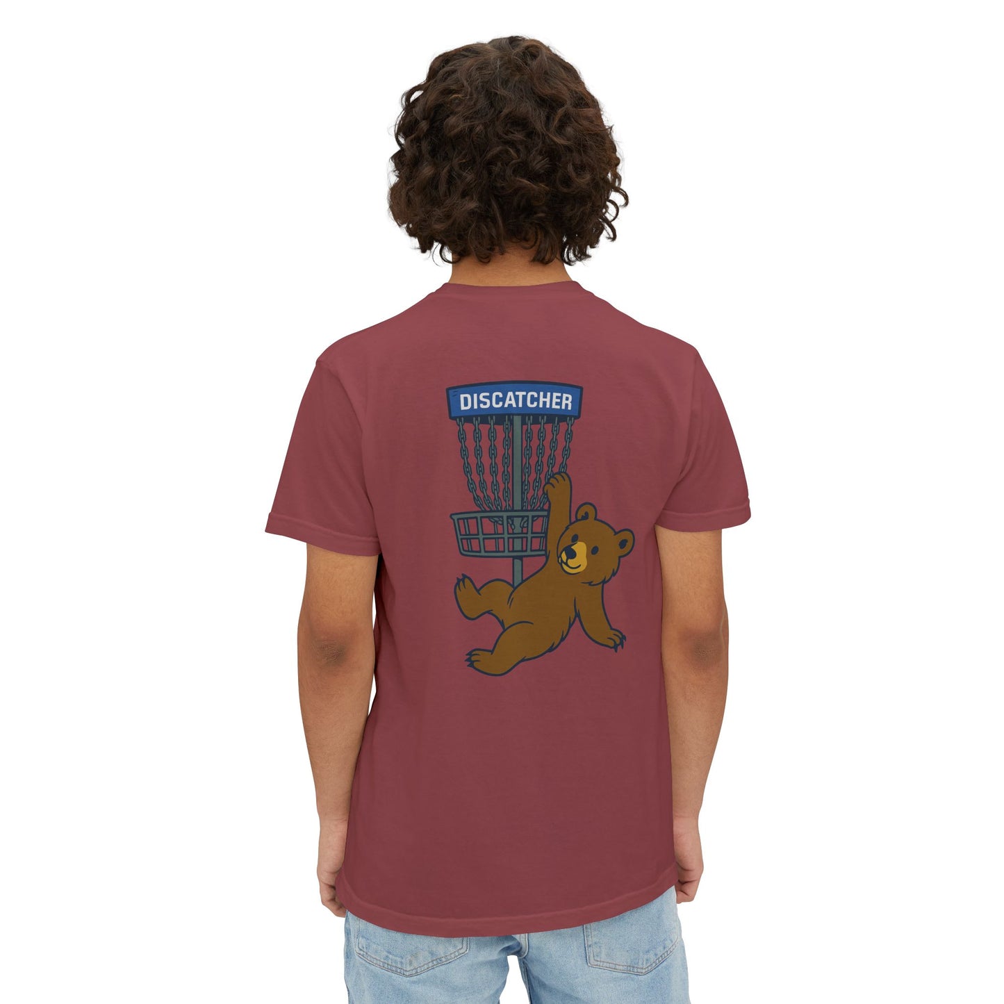 Pocket T-Shirt Playful Bear Hanging Basket Design