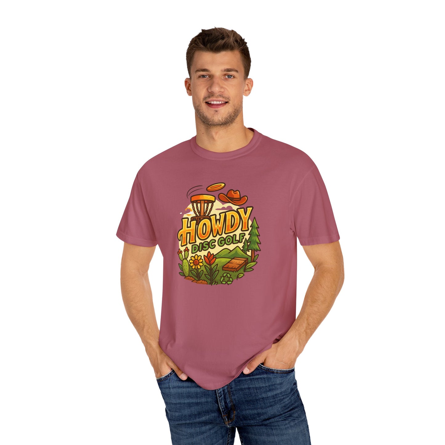 Howdy Disc Golf T-Shirt, Unisex Short Sleeve Tee, Casual Wear, Outdoor Sports Apparel, Summer Gift Idea