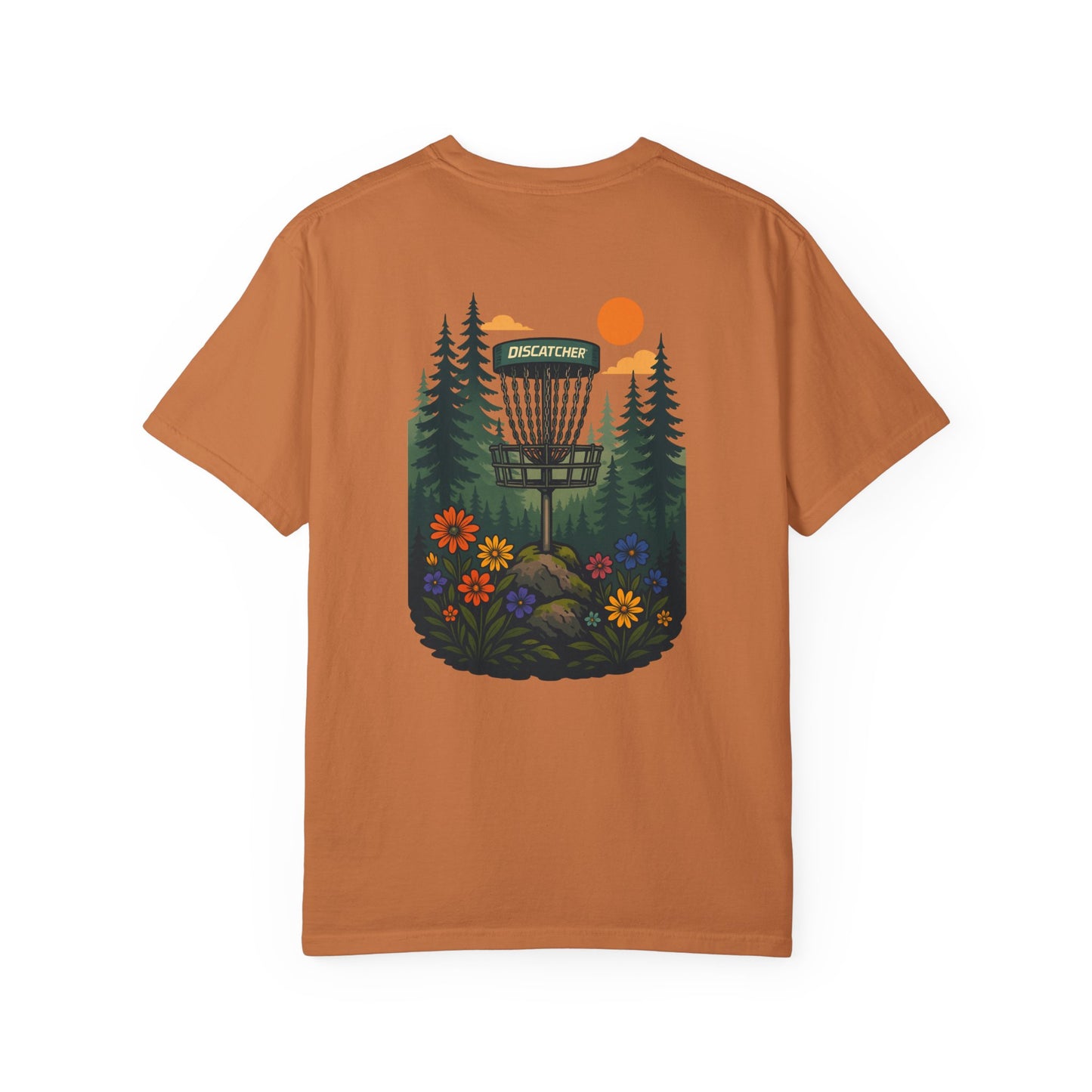 T-shirt Disc Basket Pine Tree Flowers