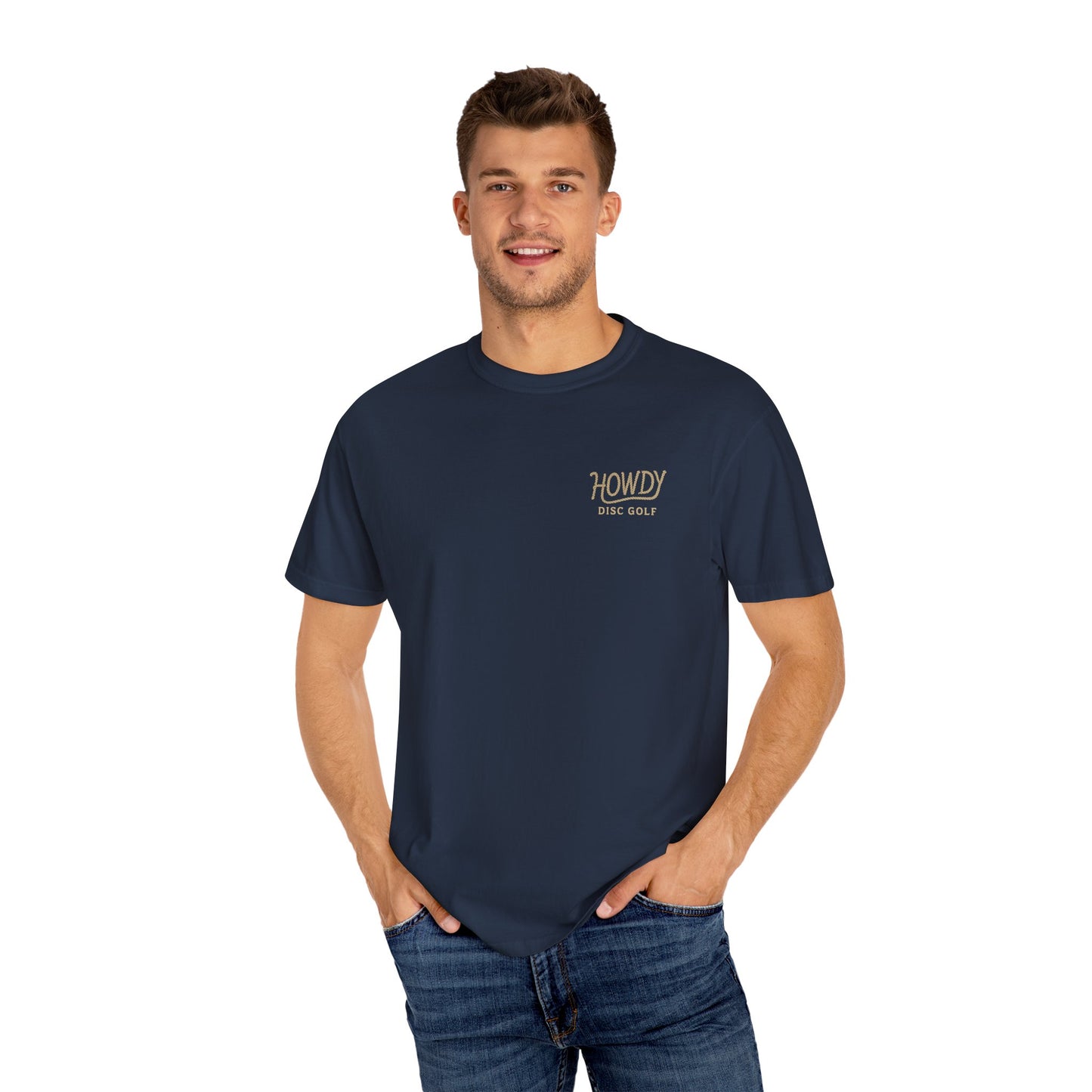 T-Shirt Howdy Disc Golf Logo Rope Letters