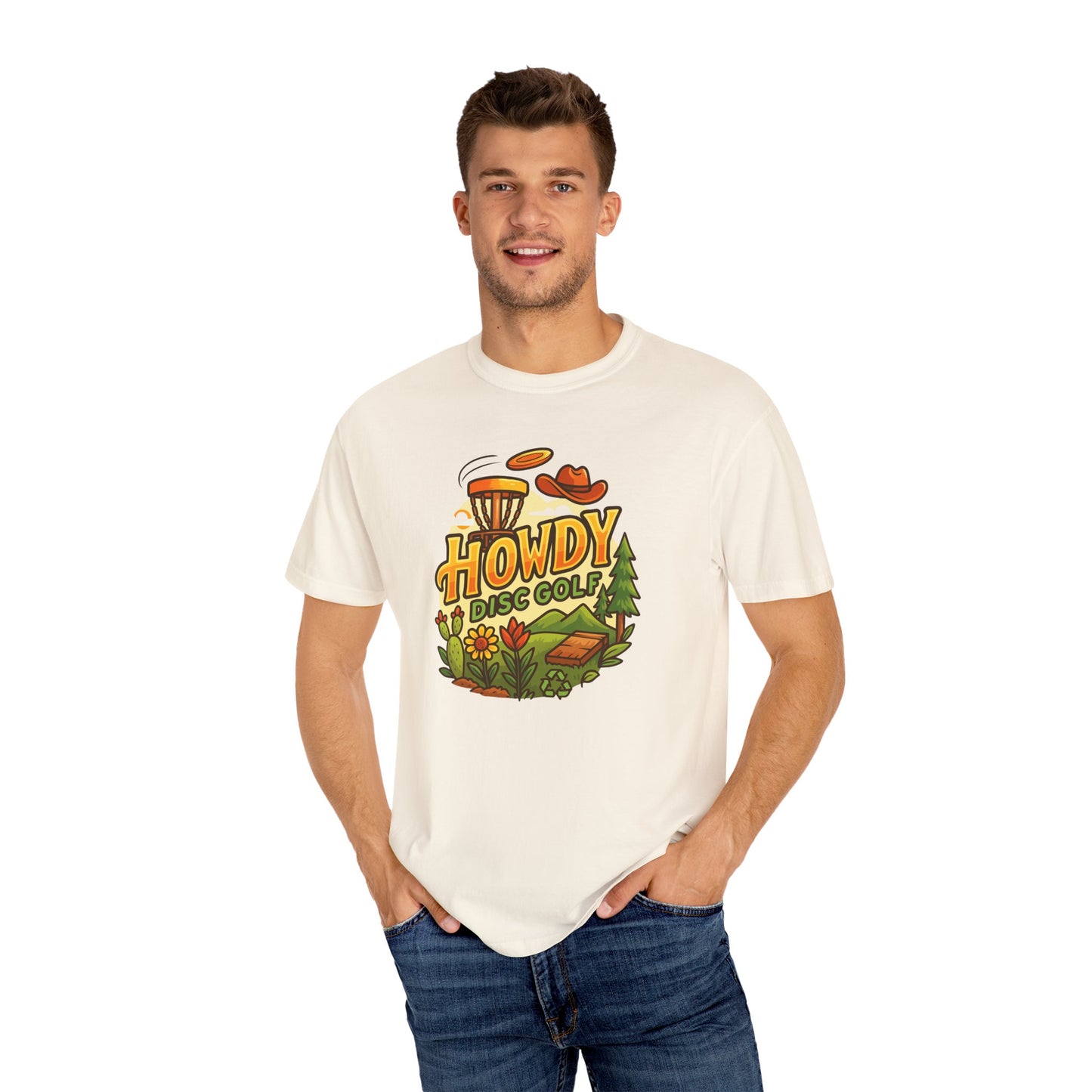 Howdy Disc Golf T-Shirt, Unisex Short Sleeve Tee, Casual Wear, Outdoor Sports Apparel, Summer Gift Idea