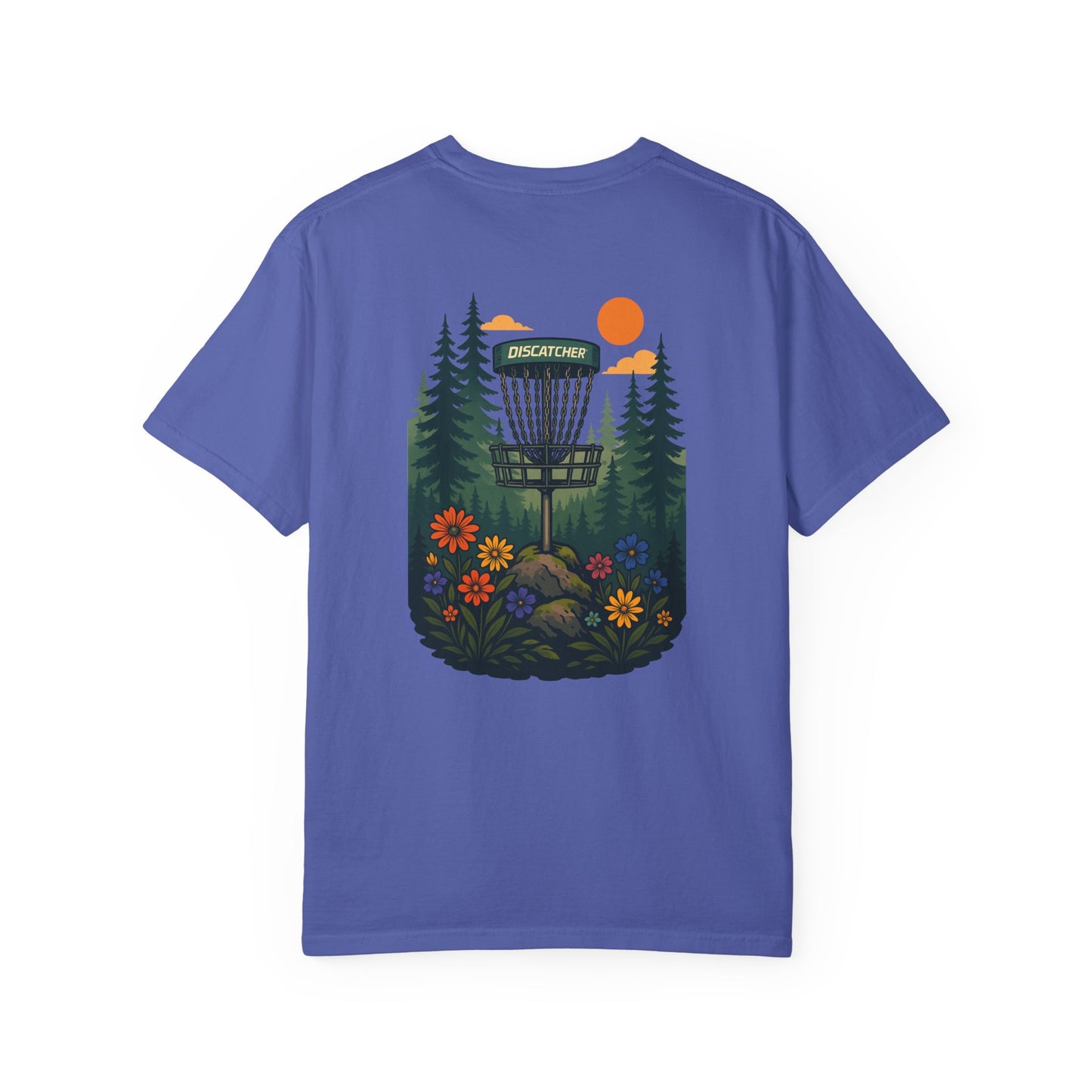 T-shirt Disc Basket Pine Tree Flowers