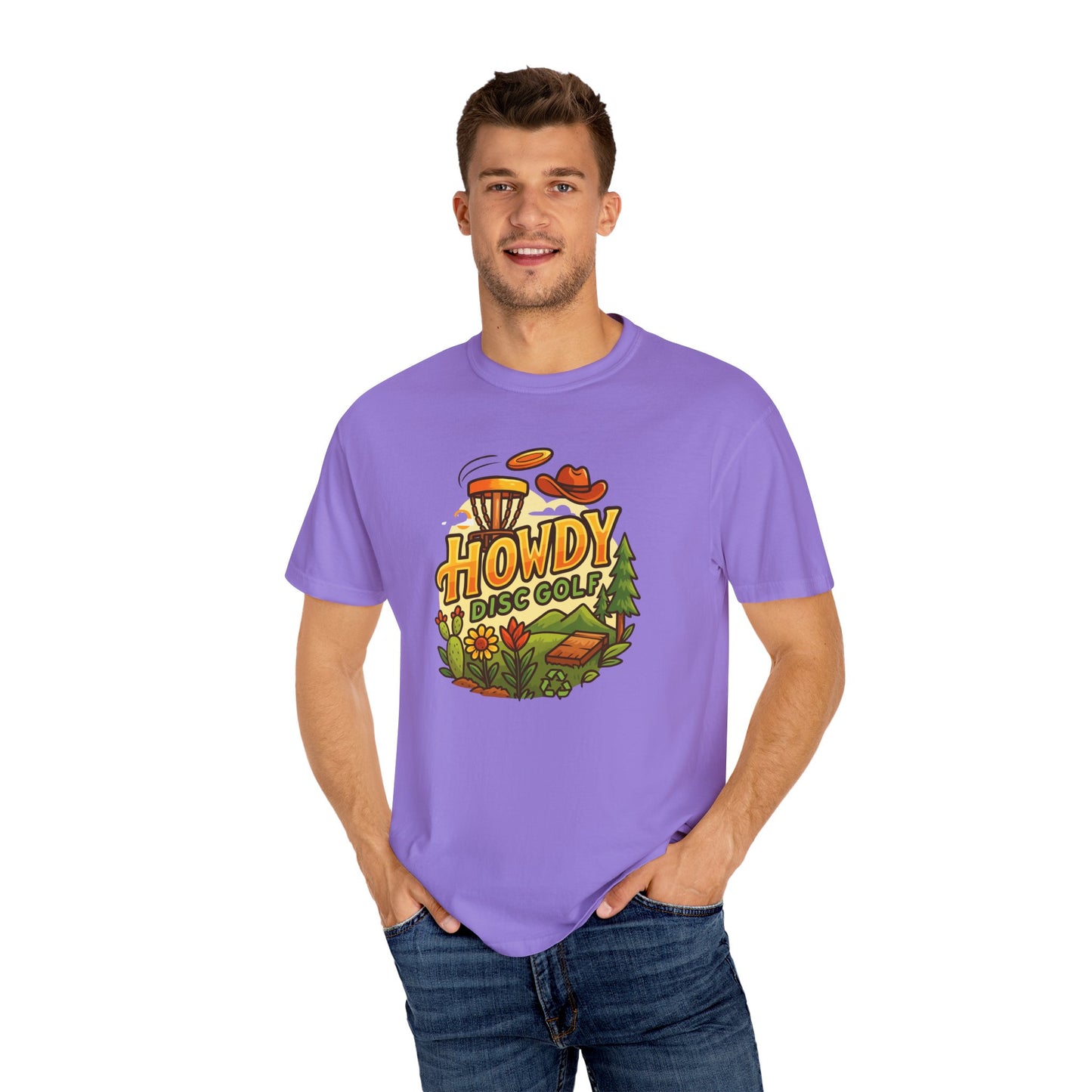 Howdy Disc Golf T-Shirt, Unisex Short Sleeve Tee, Casual Wear, Outdoor Sports Apparel, Summer Gift Idea