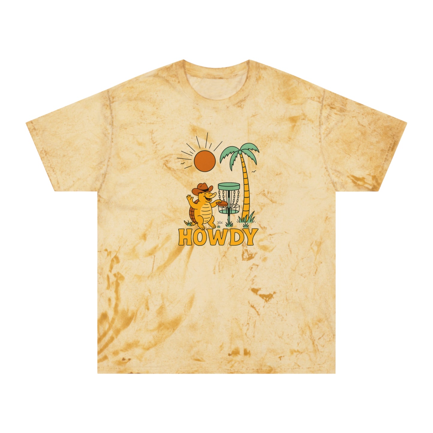 Disc Golf Armadillo Color Blast T-Shirt