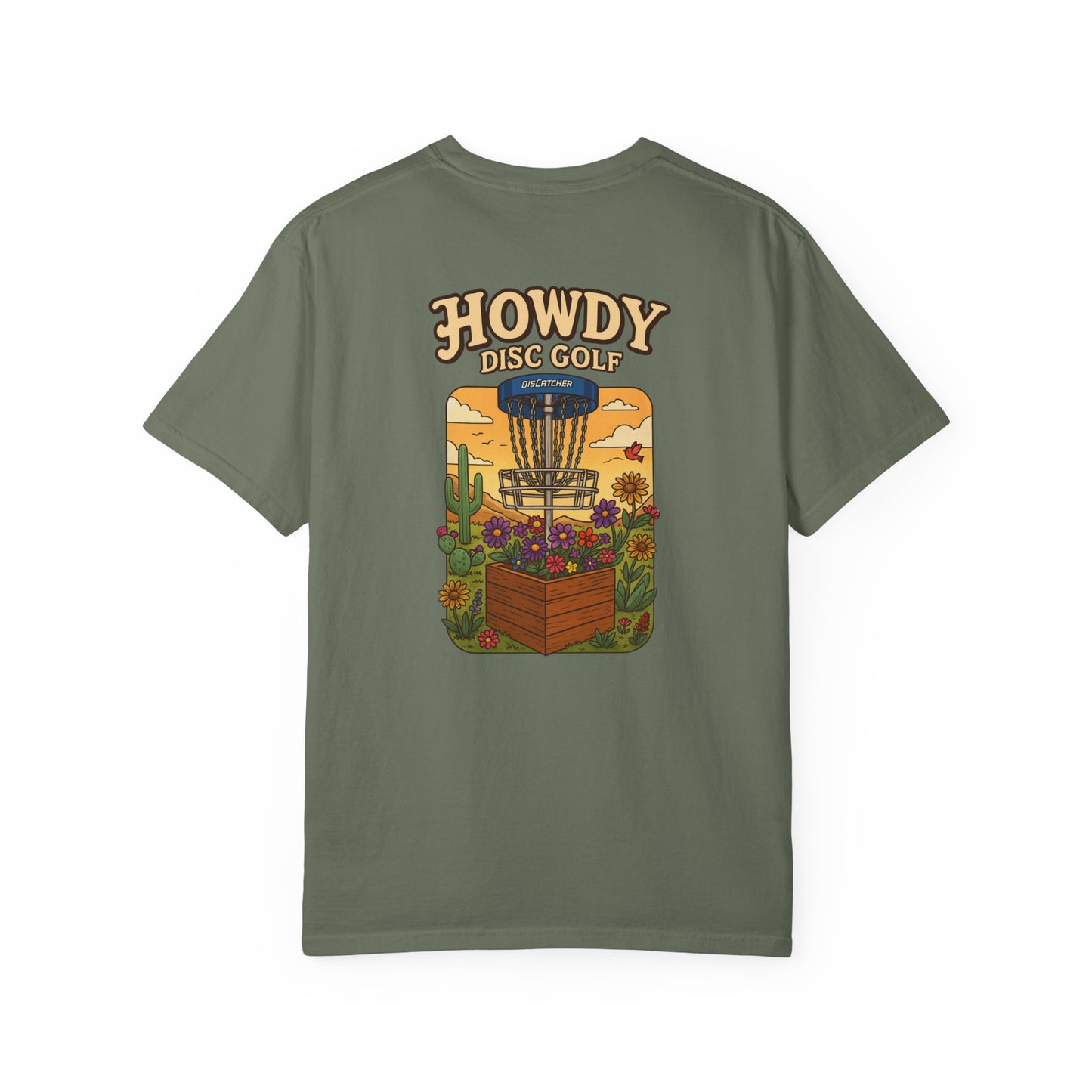 Disc Basket Flowers Howdy Disc Golf Unisex T-shirt