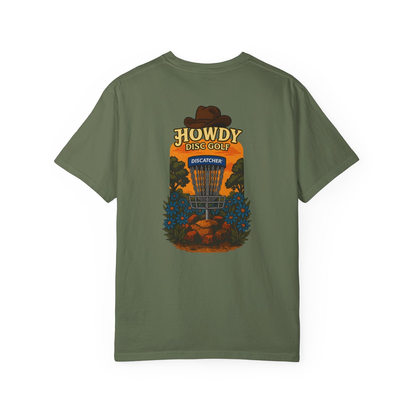 Howdy Disc Golf T-Shirt, Unisex Garment-Dyed Tee for Golf Lovers, Fun Outdoor Tee, Great for Gifts, Summer Sports Fashion