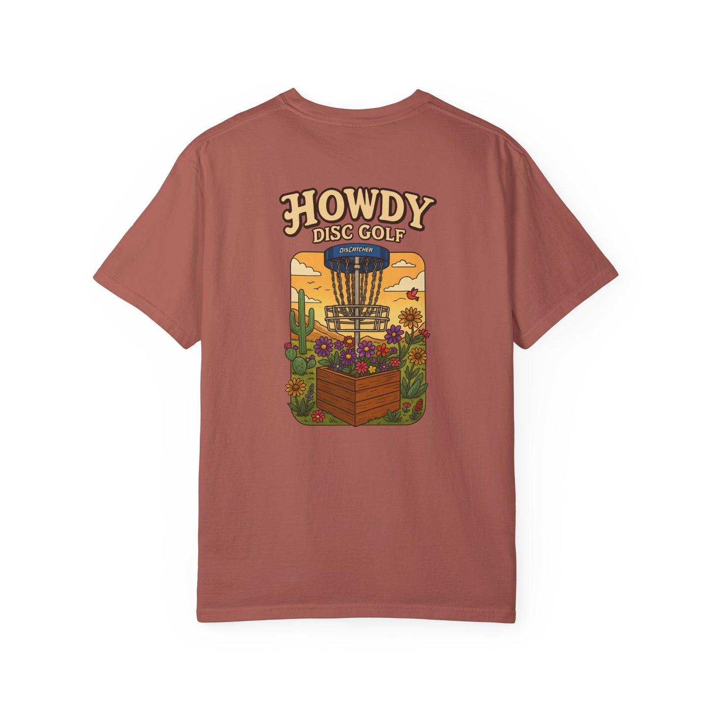 Disc Basket Flowers Howdy Disc Golf Unisex T-shirt