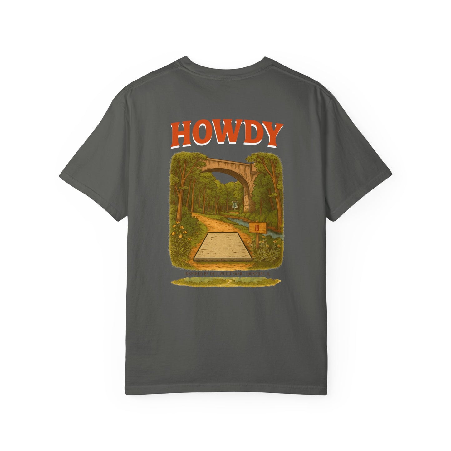 “Howdy Hole 18” Tee – Inspired by The Canyons at Dellwood Park (#5 in the World)