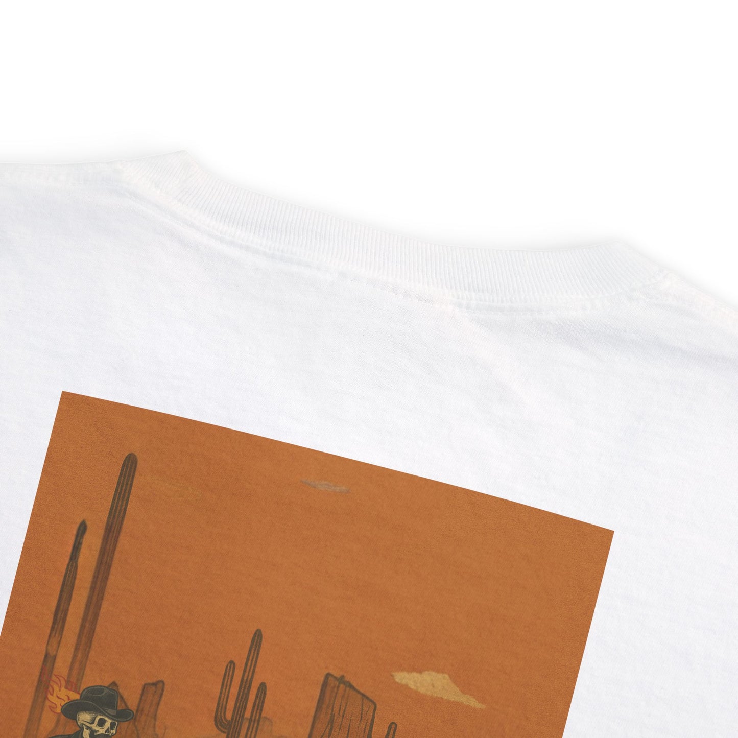 Pocket T-Shirt - 'Dead Heat Desert Fling' Disc Golf Skeleton Design