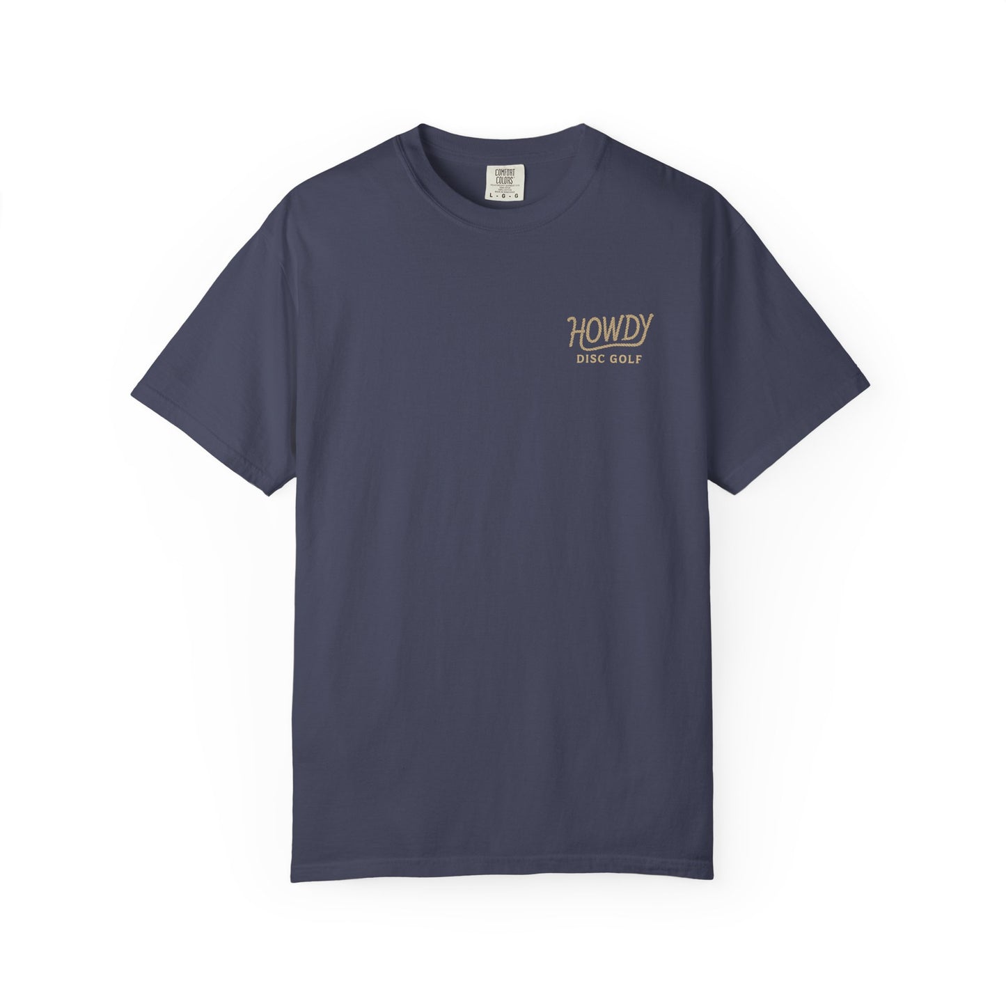 T-Shirt Howdy Disc Golf Logo Rope Letters