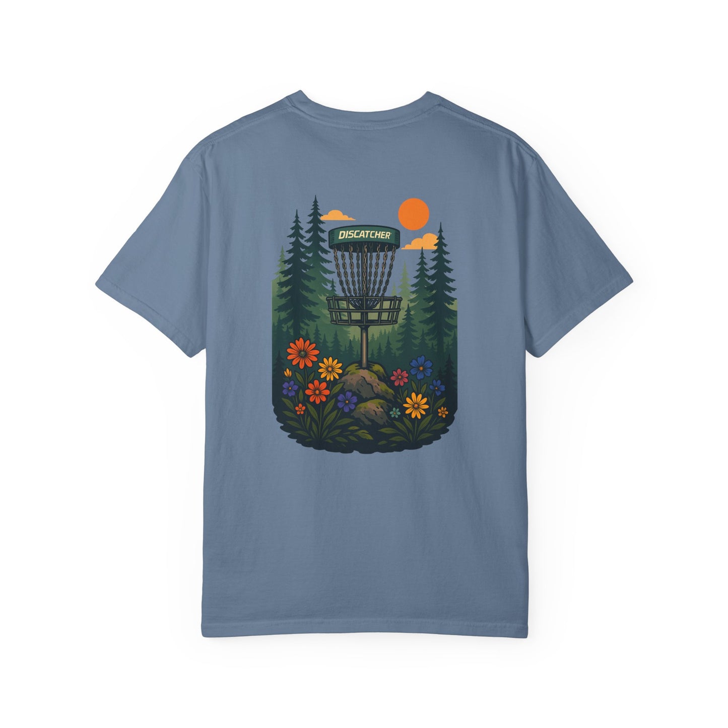 T-shirt Disc Basket Pine Tree Flowers