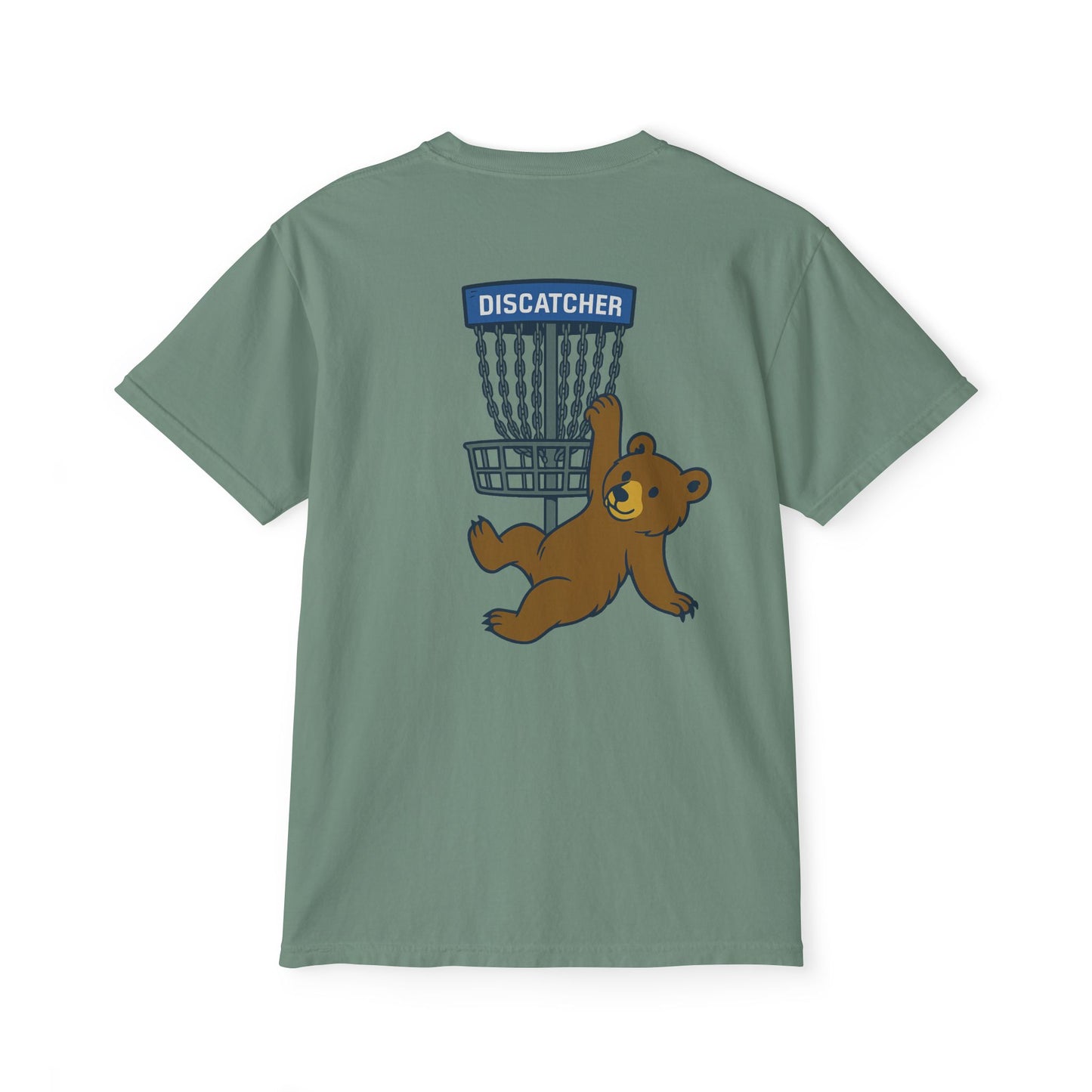 Pocket T-Shirt Playful Bear Hanging Basket Design