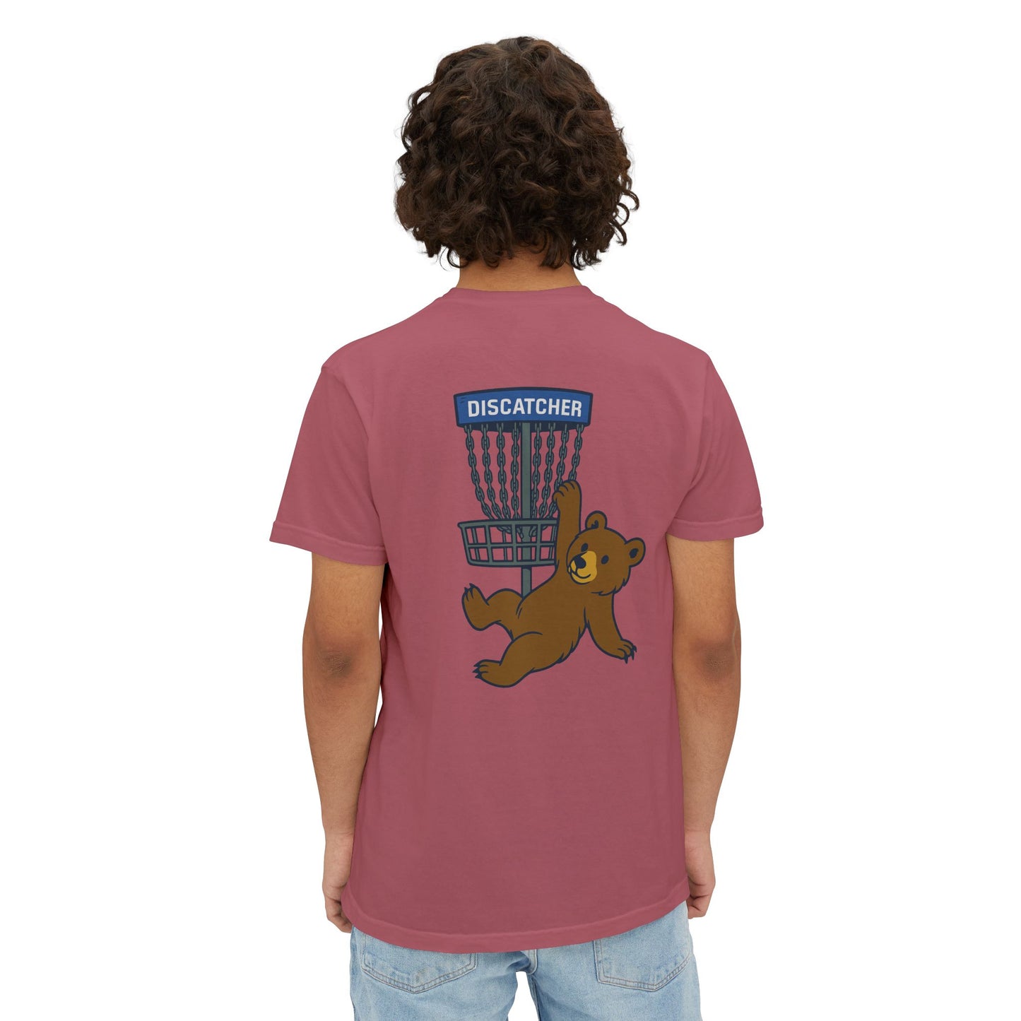 Pocket T-Shirt Playful Bear Hanging Basket Design