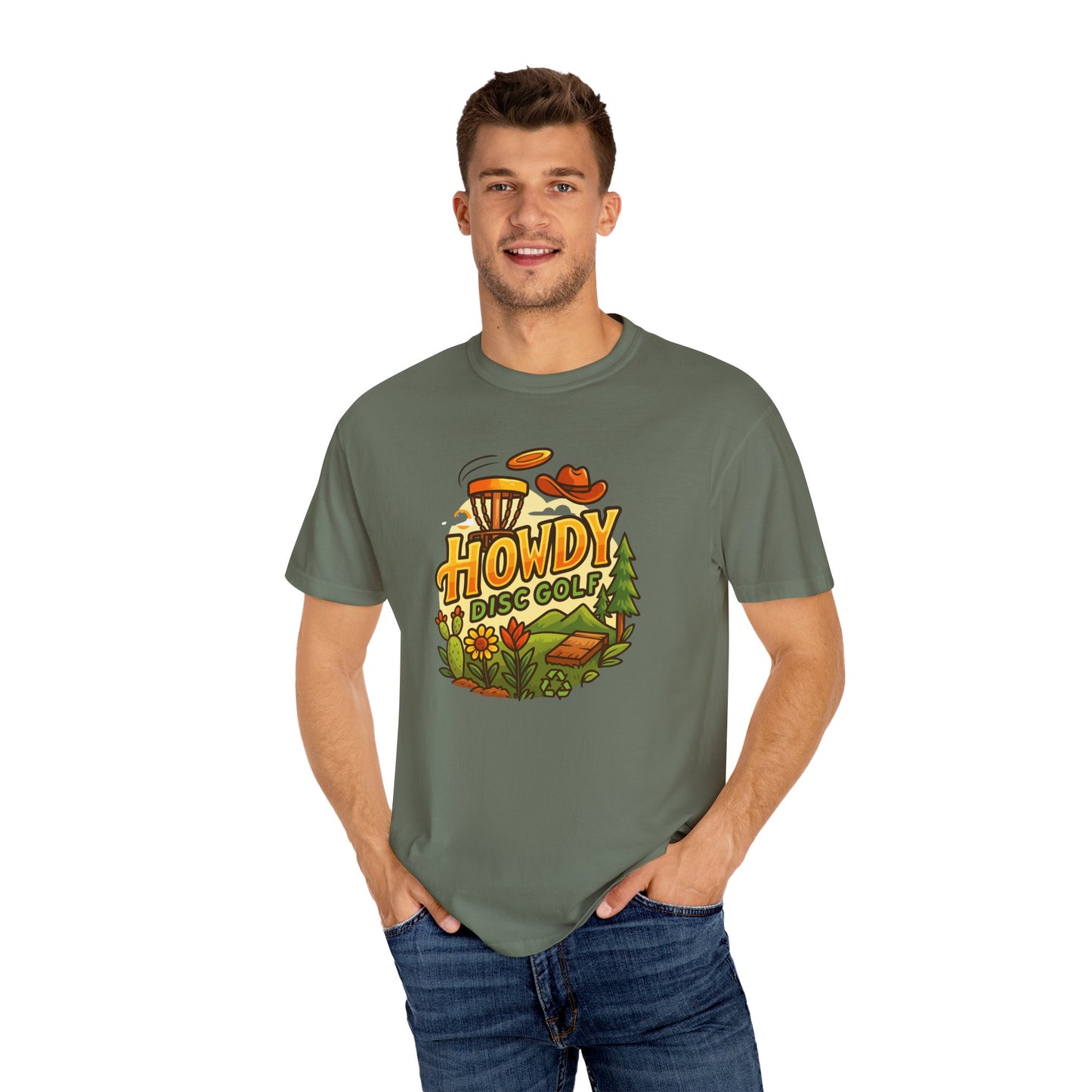 Howdy Disc Golf T-Shirt, Unisex Short Sleeve Tee, Casual Wear, Outdoor Sports Apparel, Summer Gift Idea