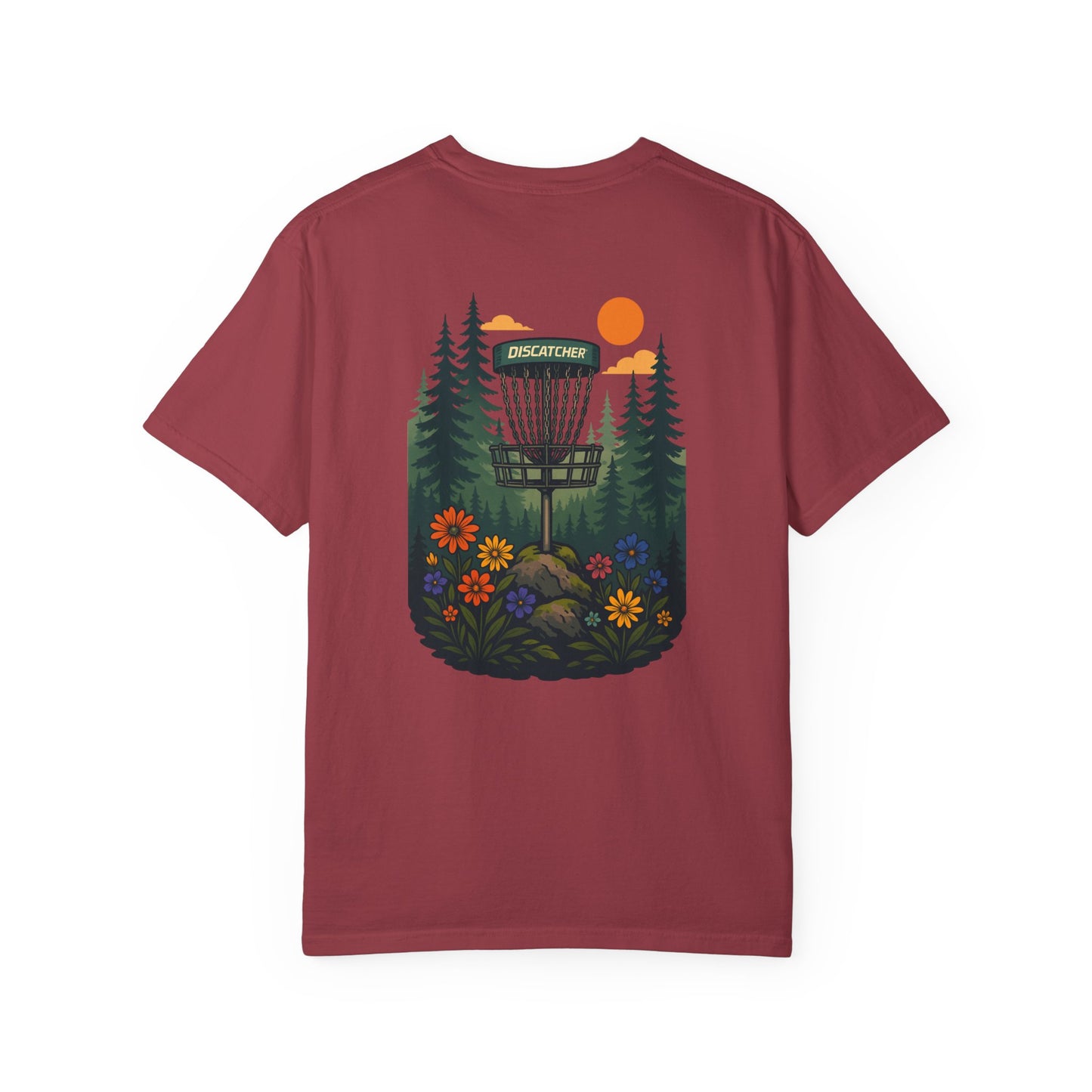 T-shirt Disc Basket Pine Tree Flowers