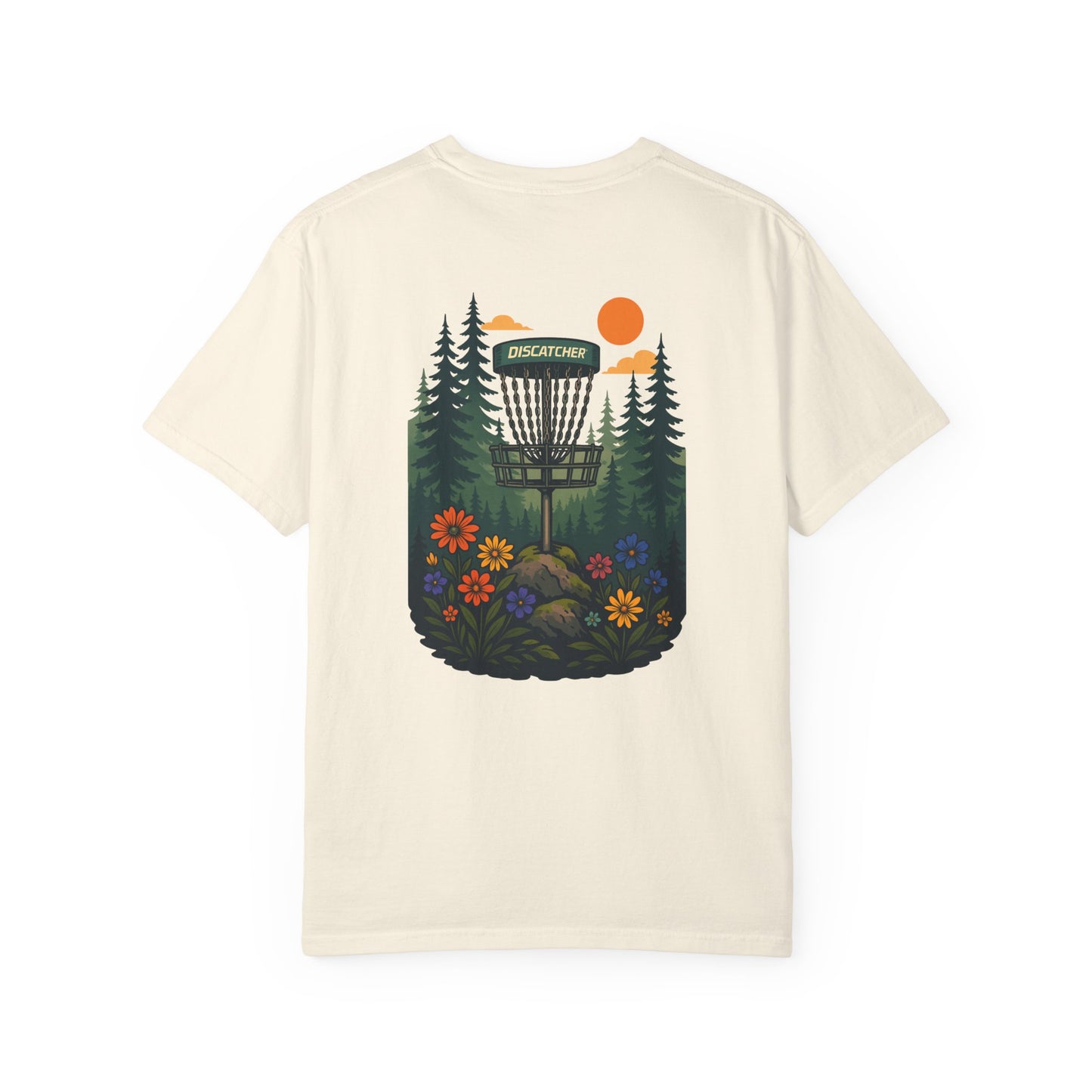 T-shirt Disc Basket Pine Tree Flowers