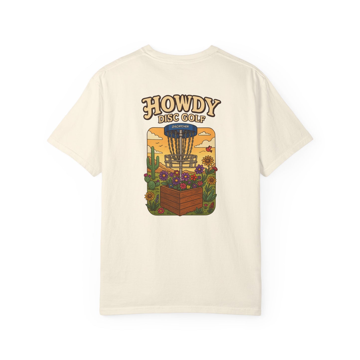 Disc Basket Flowers Howdy Disc Golf Unisex T-shirt