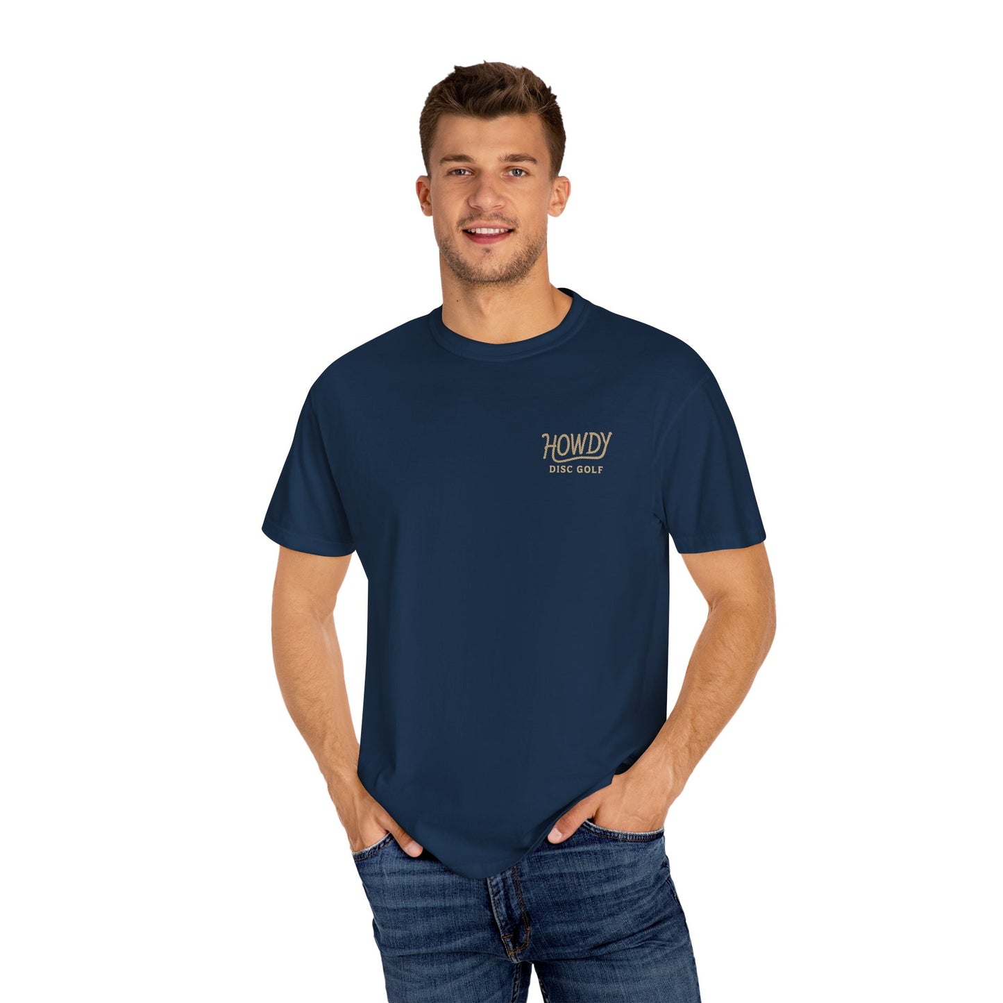 T-Shirt Howdy Disc Golf Logo Rope Letters