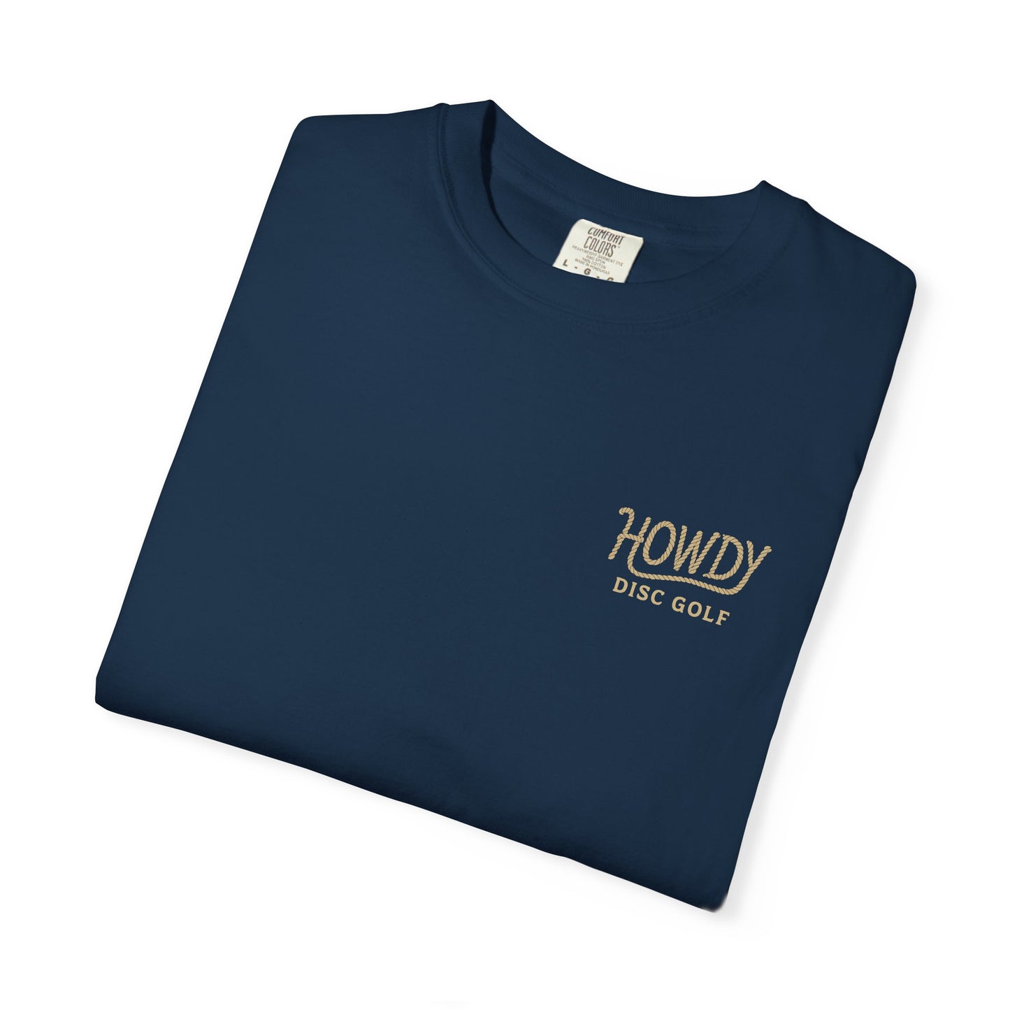 T-Shirt Howdy Disc Golf Logo Rope Letters