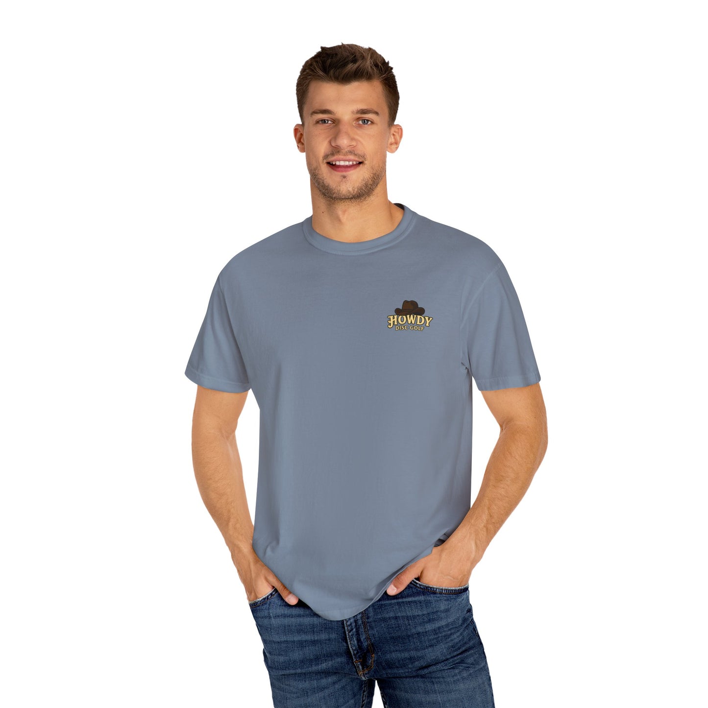 Howdy Disc Golf Unisex Garment-Dyed T-Shirt, Retro Golf Tee, Outdoor Sports Shirt, Gift for Golf Lovers, Casual Summer Top
