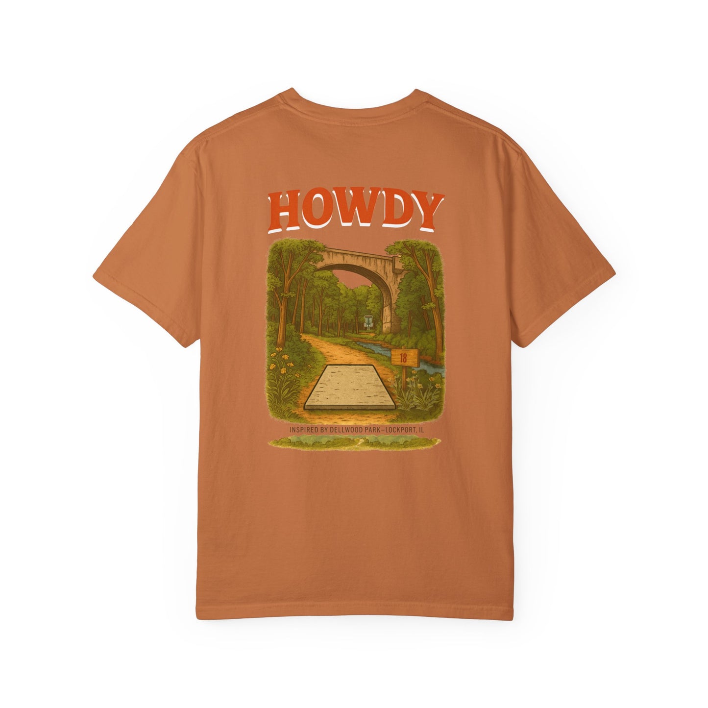 “Howdy Hole 18” Tee – Inspired by The Canyons at Dellwood Park (#5 in the World)