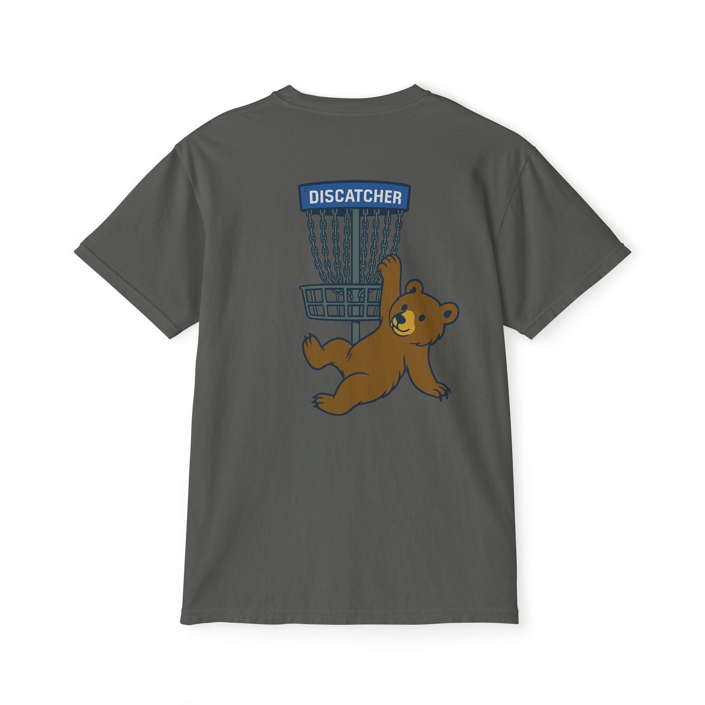 Pocket T-Shirt Playful Bear Hanging Basket Design