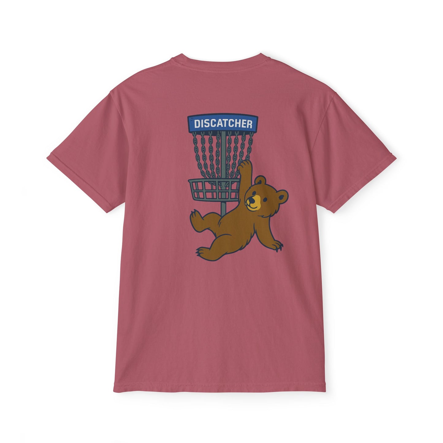 Pocket T-Shirt Playful Bear Hanging Basket Design