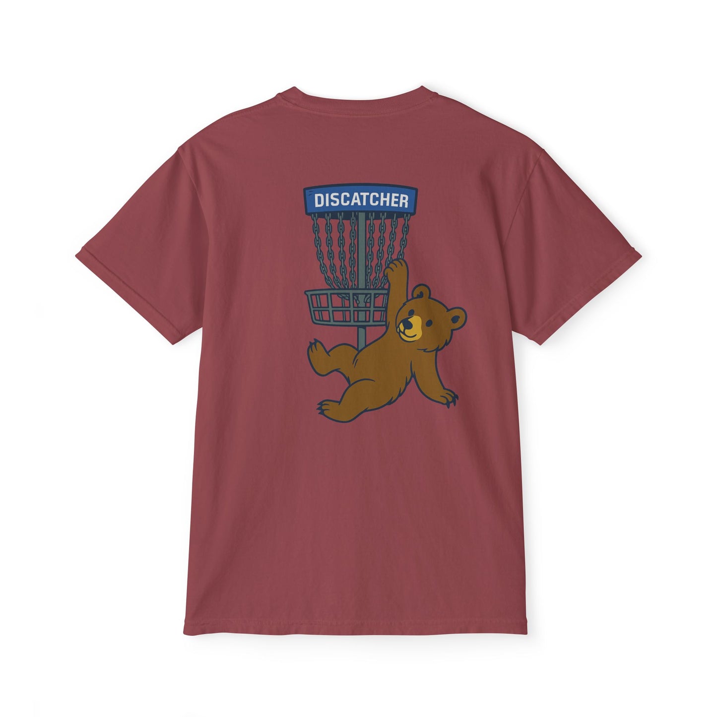Pocket T-Shirt Playful Bear Hanging Basket Design