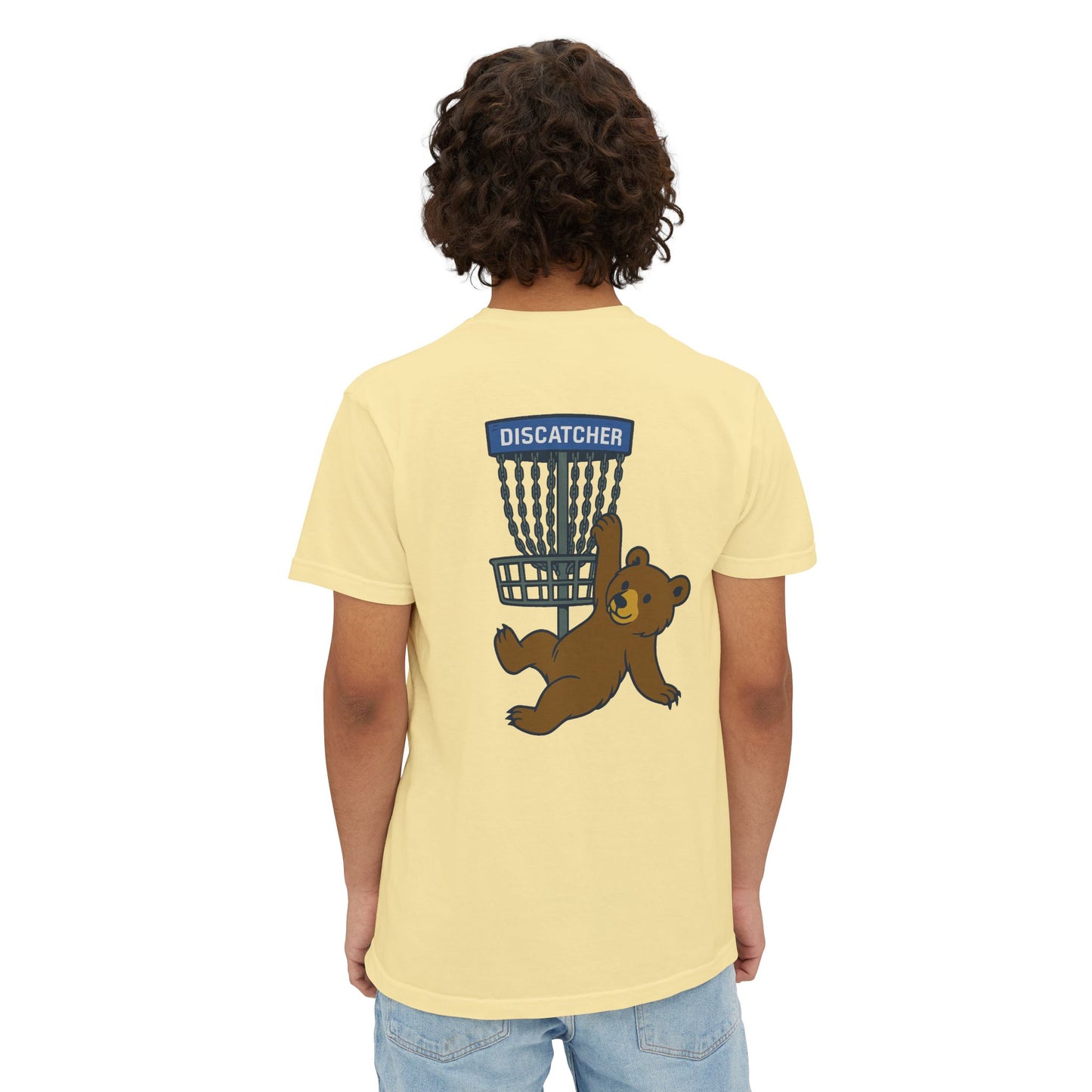 Pocket T-Shirt Playful Bear Hanging Basket Design