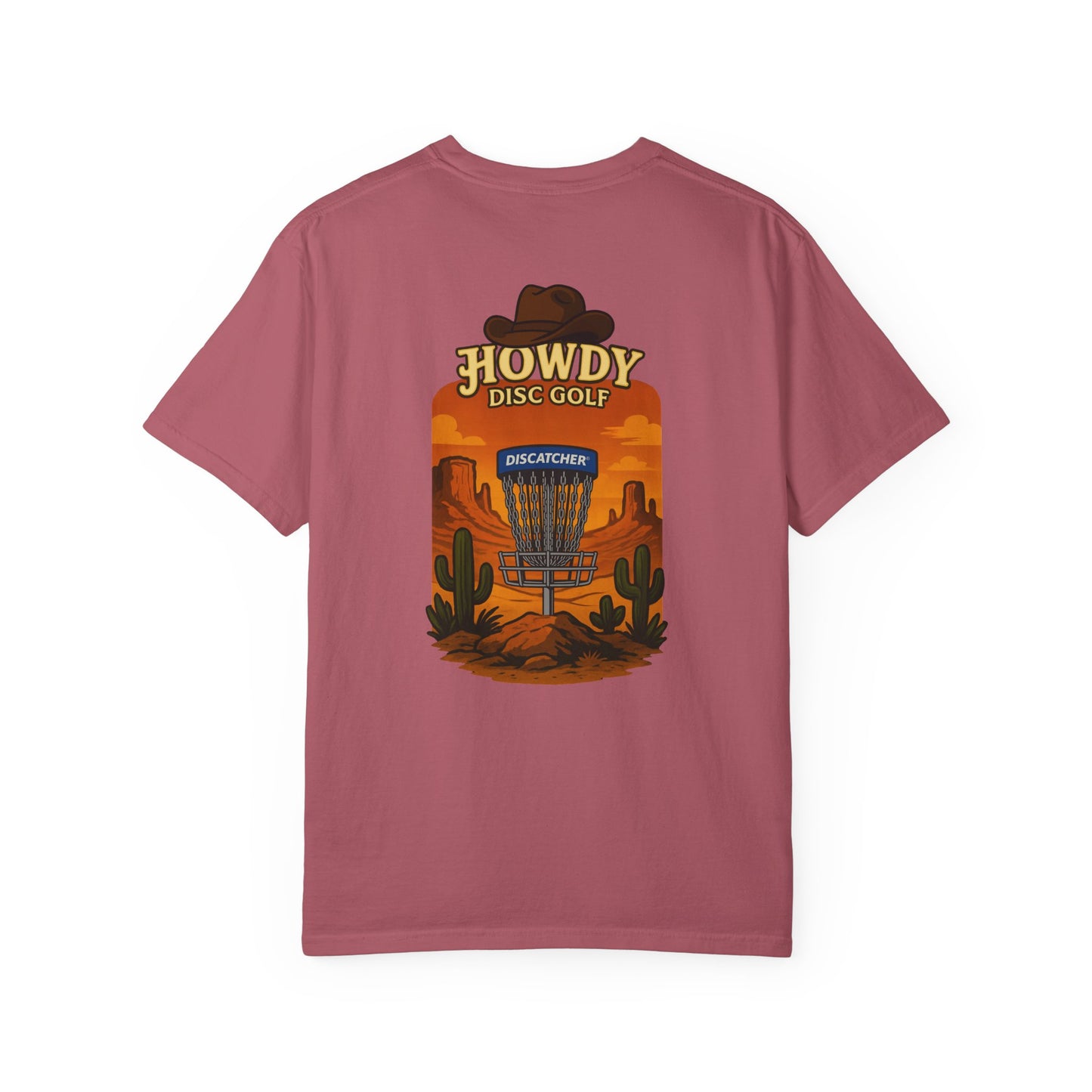 Howdy Disc Golf Unisex Garment-Dyed T-Shirt, Retro Golf Tee, Outdoor Sports Shirt, Gift for Golf Lovers, Casual Summer Top