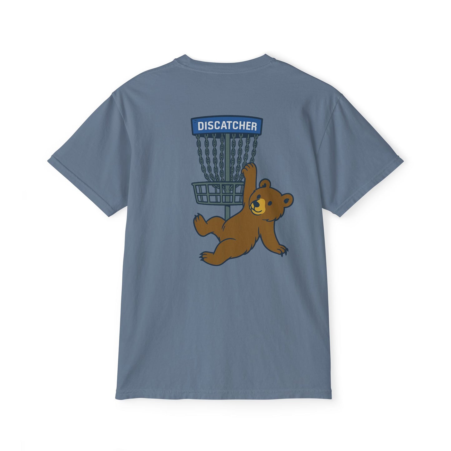 Pocket T-Shirt Playful Bear Hanging Basket Design