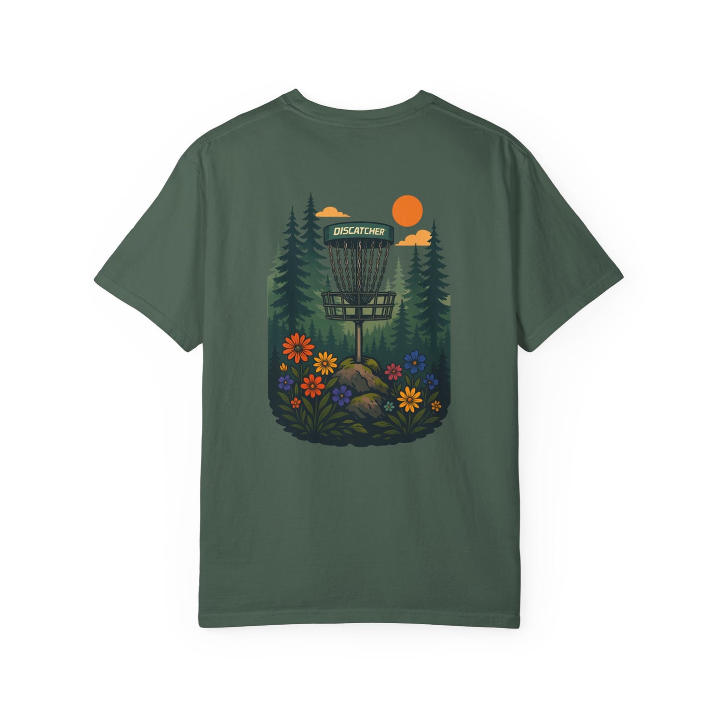 T-shirt Disc Basket Pine Tree Flowers