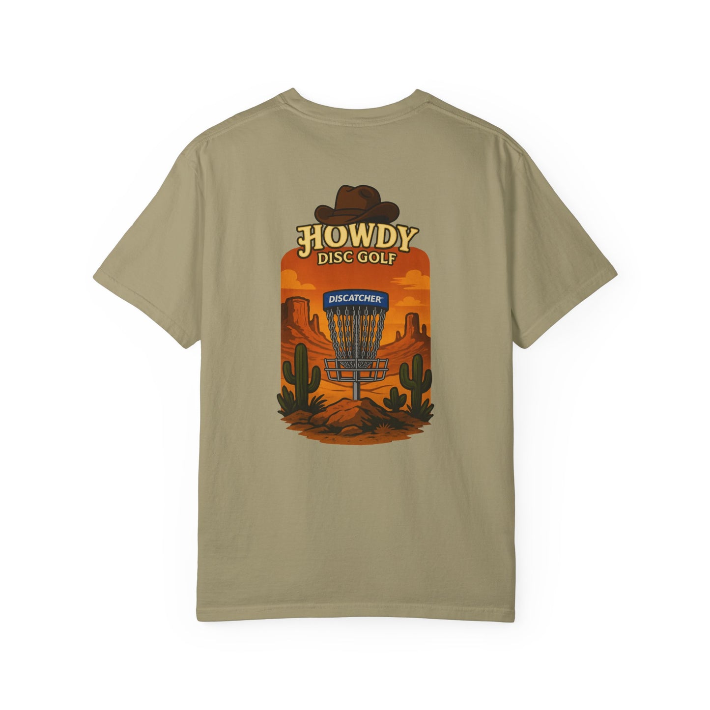 Howdy Disc Golf Unisex Garment-Dyed T-Shirt, Retro Golf Tee, Outdoor Sports Shirt, Gift for Golf Lovers, Casual Summer Top