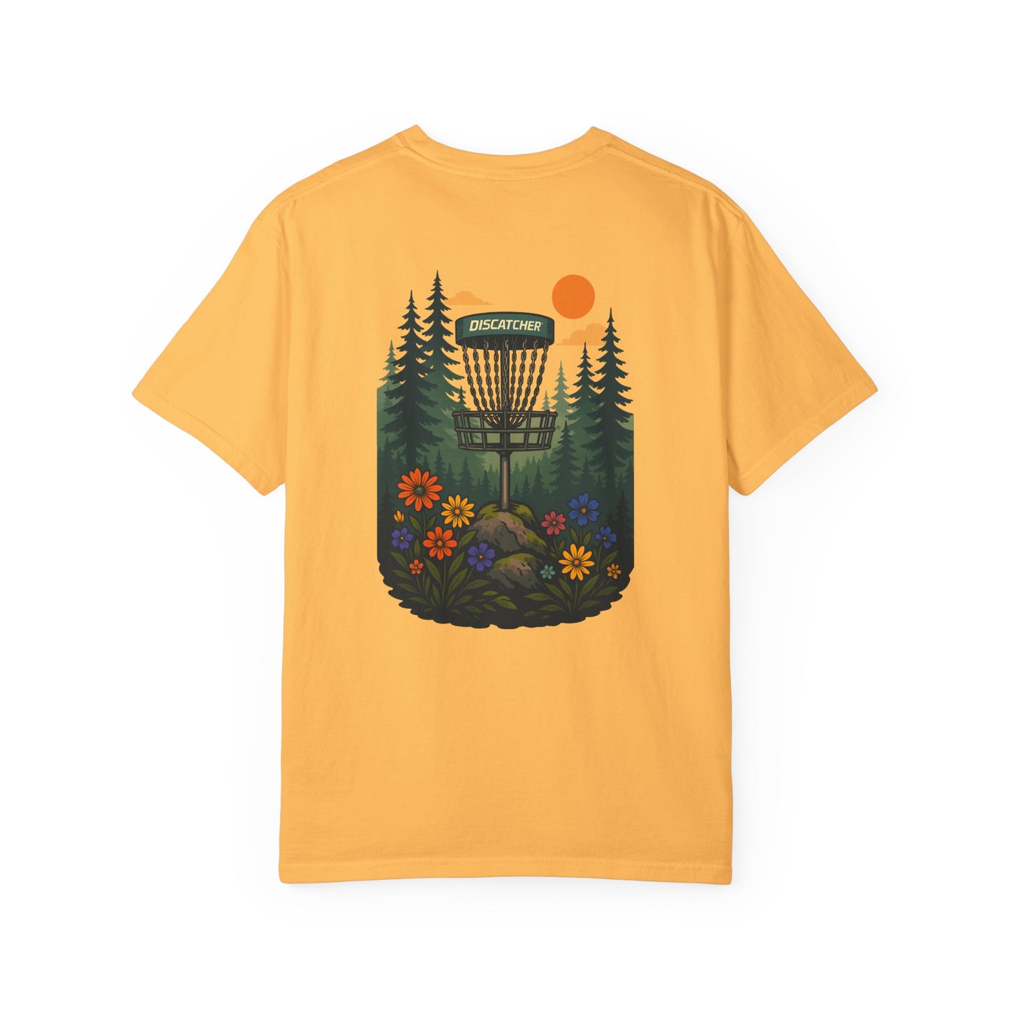 T-shirt Disc Basket Pine Tree Flowers