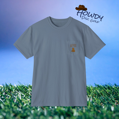 Pocket T-Shirt Playful Bear Hanging Basket Design