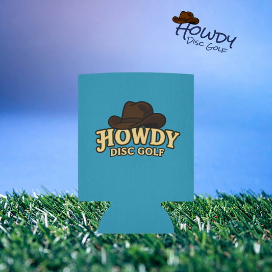 Can Cooler — "Howdy Disc Golf" Cowboy Hat Drink Koozie