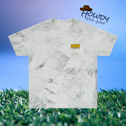 T-Shirt Howdy Disc Golf Tee 'Where Discs Are Thrown, No Evil Can Exist' Tie-Dye Design