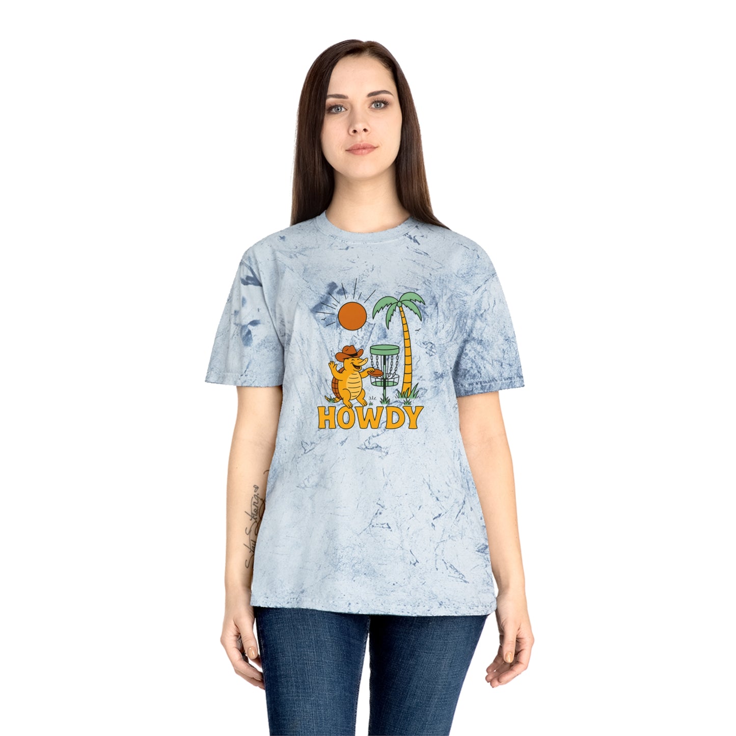 Disc Golf Armadillo Color Blast T-Shirt