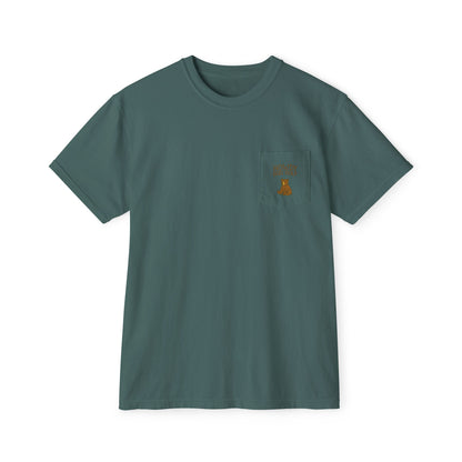 Pocket T-Shirt Playful Bear Hanging Basket Design