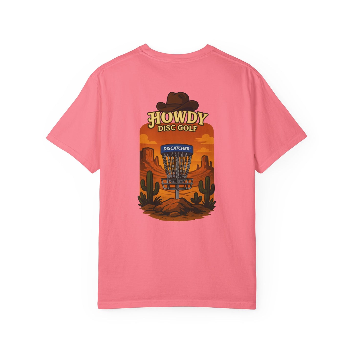 Howdy Disc Golf Unisex Garment-Dyed T-Shirt, Retro Golf Tee, Outdoor Sports Shirt, Gift for Golf Lovers, Casual Summer Top