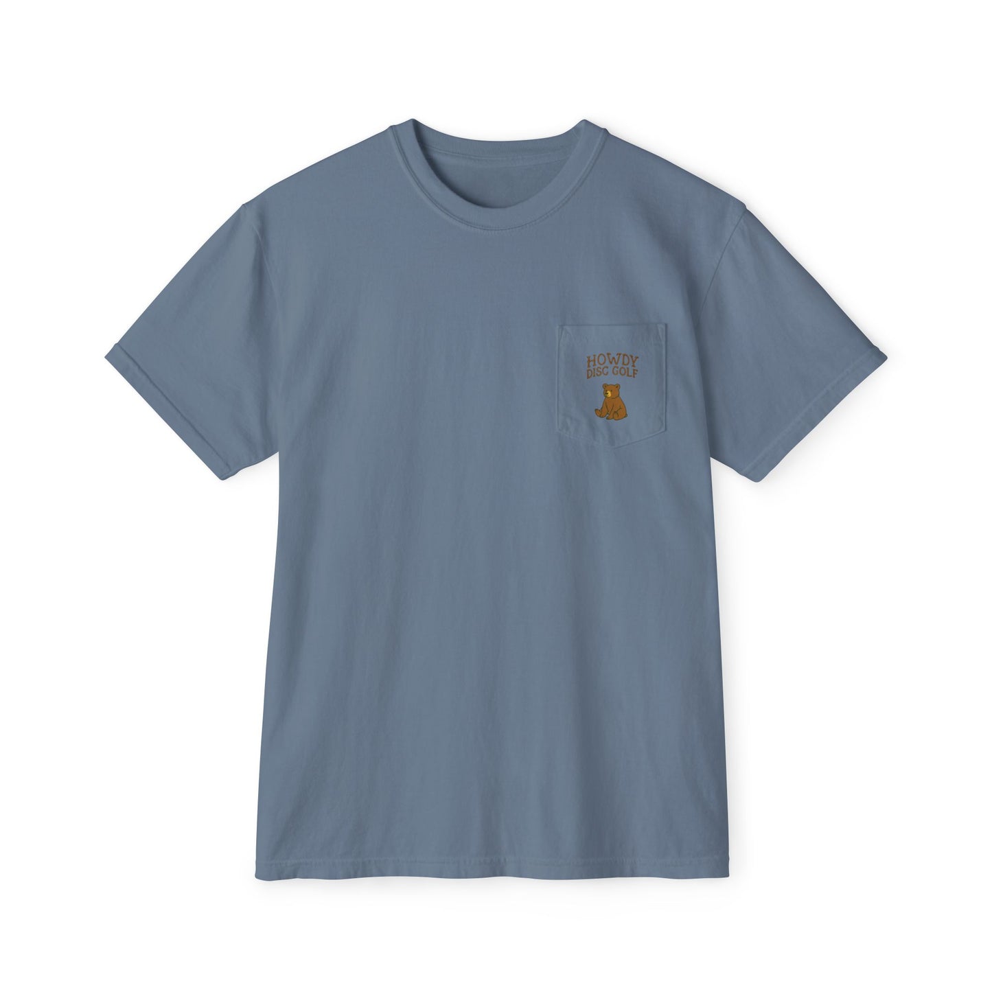 Pocket T-Shirt Playful Bear Hanging Basket Design
