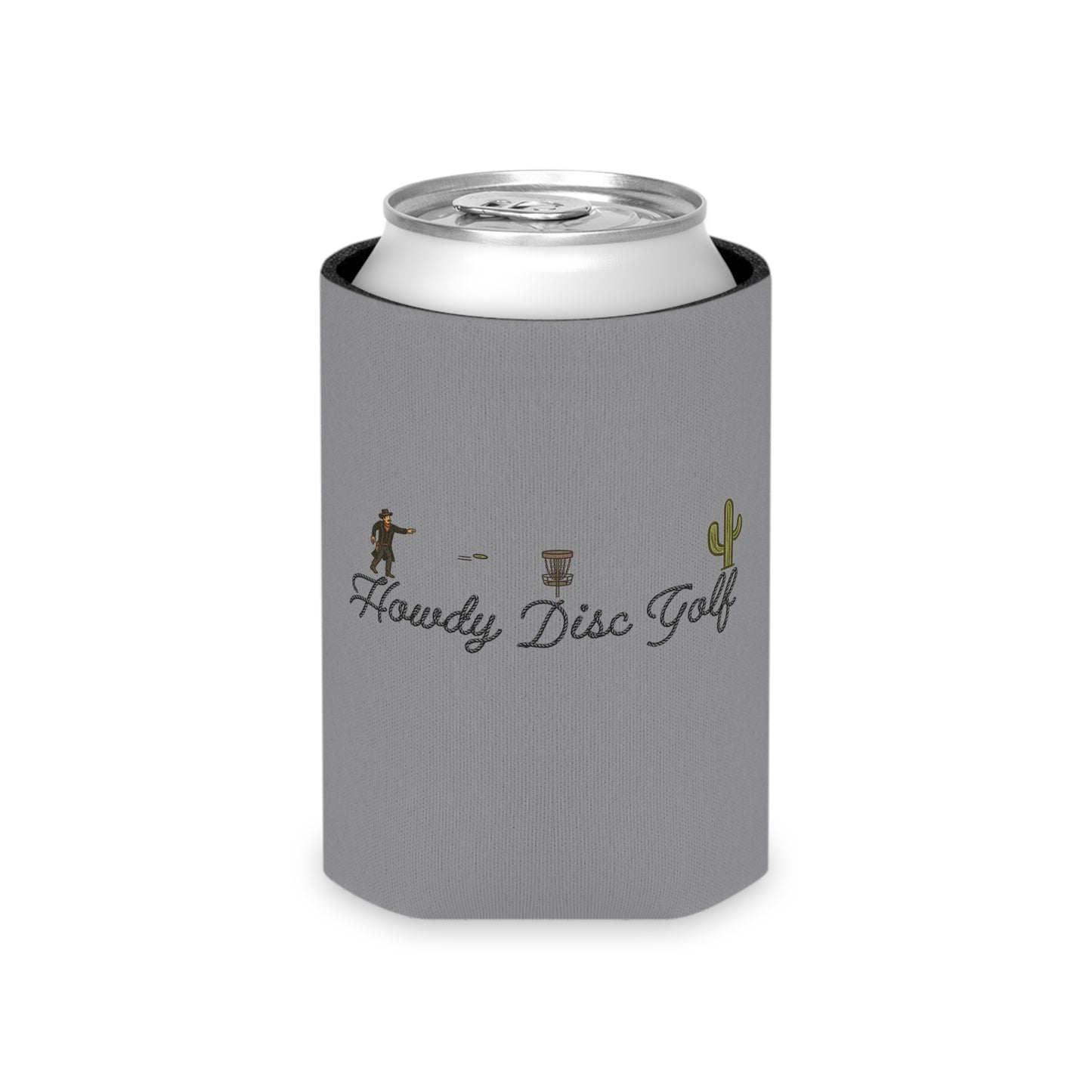 Howdy Disc Golf Can Cooler – Cowboy Throw Design