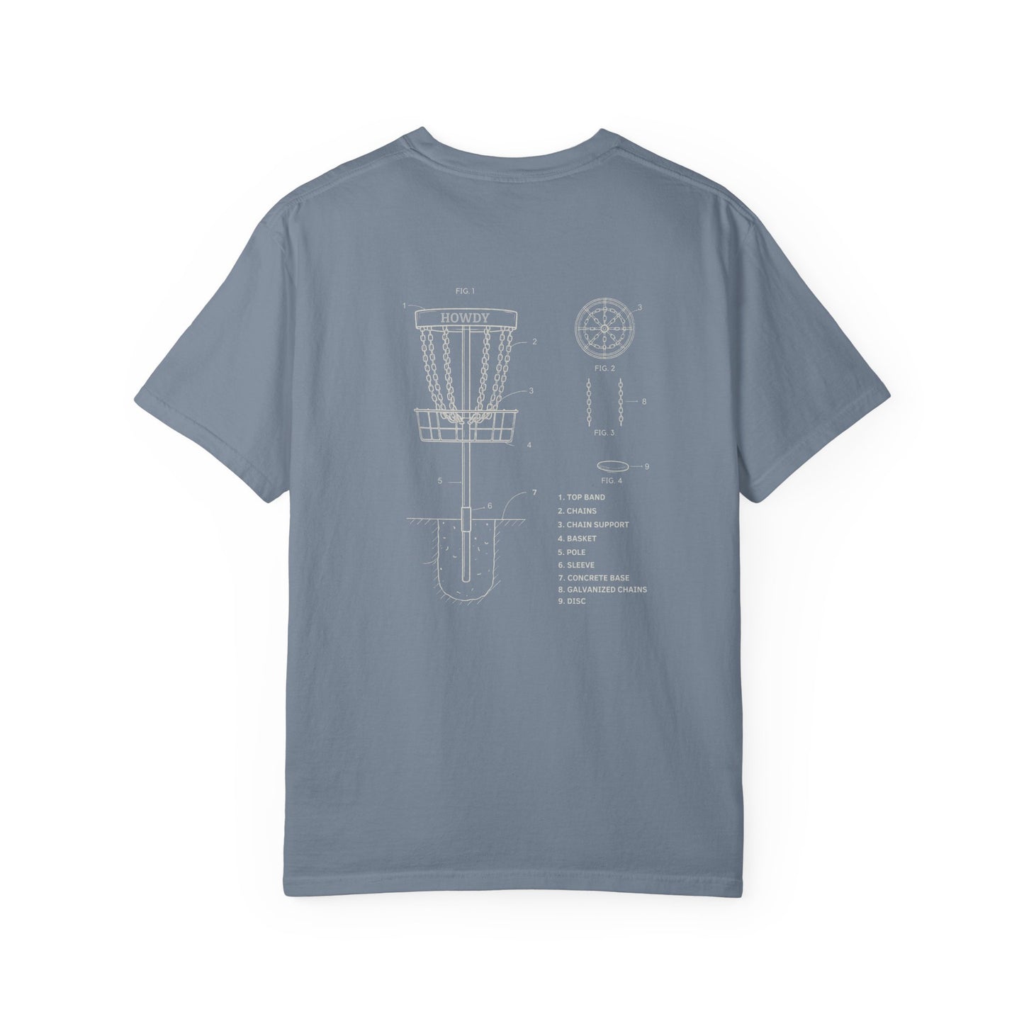 Disc Golf Basket Blueprint : Howdy Unisex T-shirt