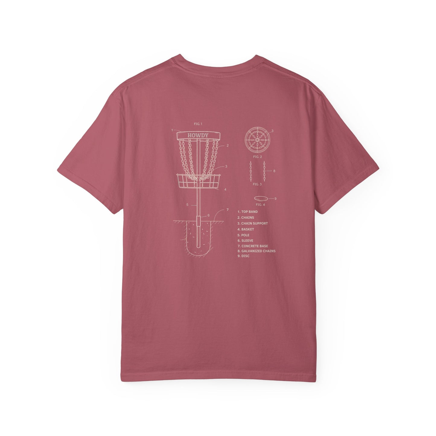 Disc Golf Basket Blueprint : Howdy Unisex T-shirt