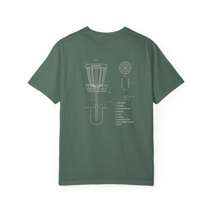 Disc Golf Basket Blueprint : Howdy Unisex T-shirt
