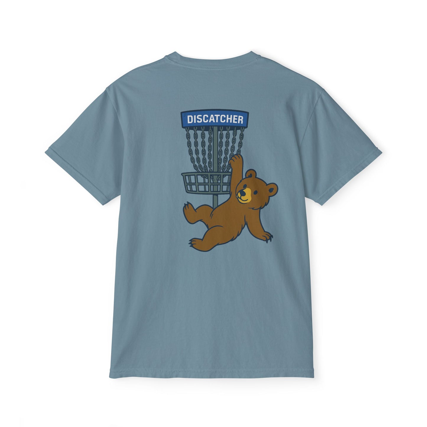 Pocket T-Shirt Playful Bear Hanging Basket Design