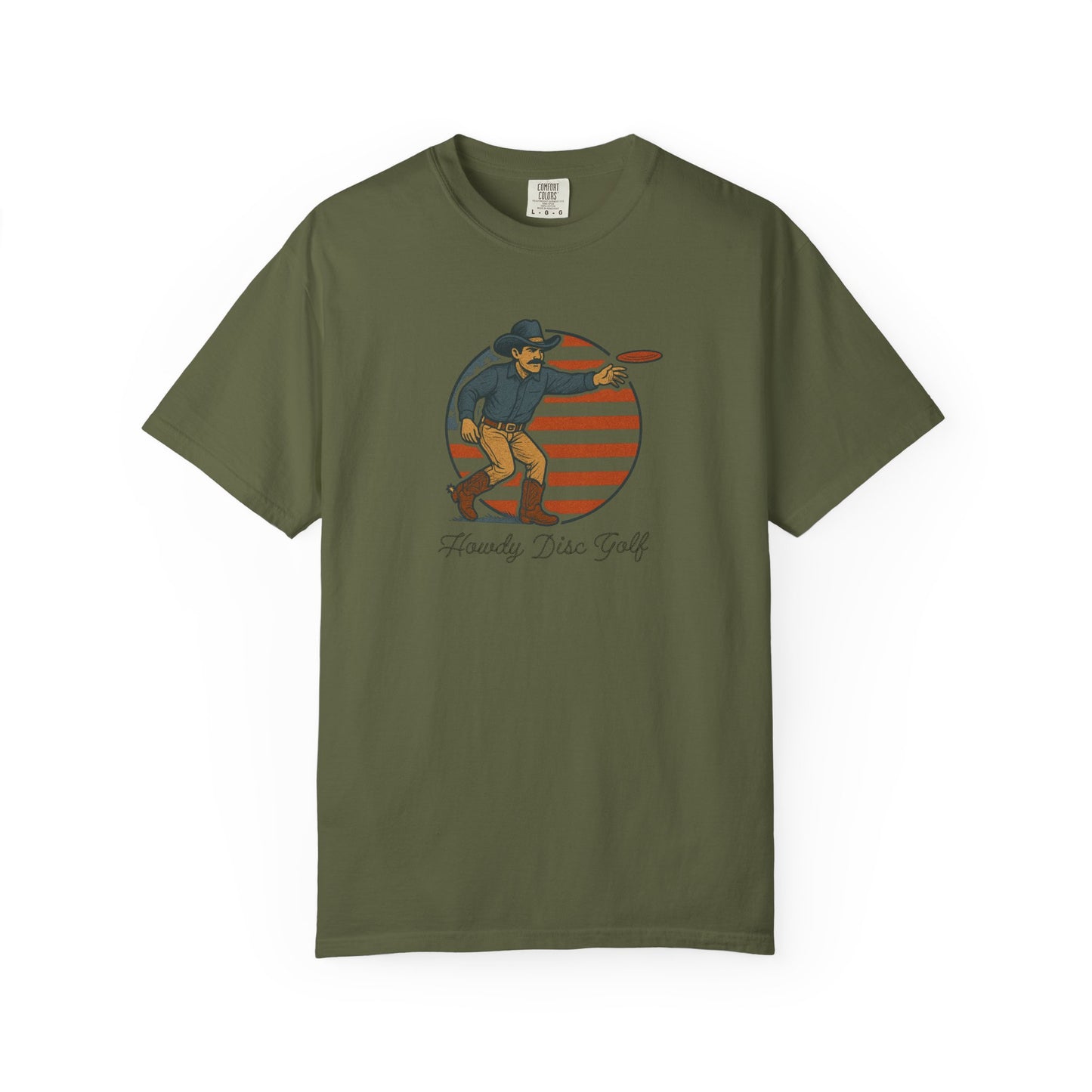 American Cowboy Huck | Patriotic Disc Golf T-shirt (Comfort Colors)