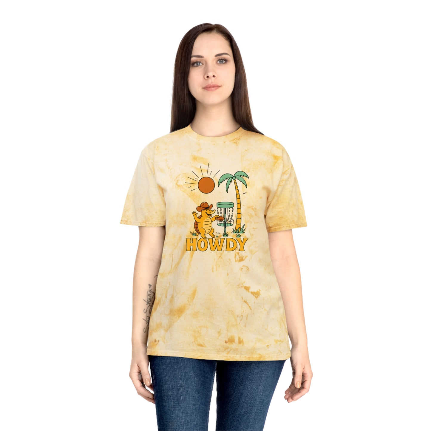 Disc Golf Armadillo Color Blast T-Shirt