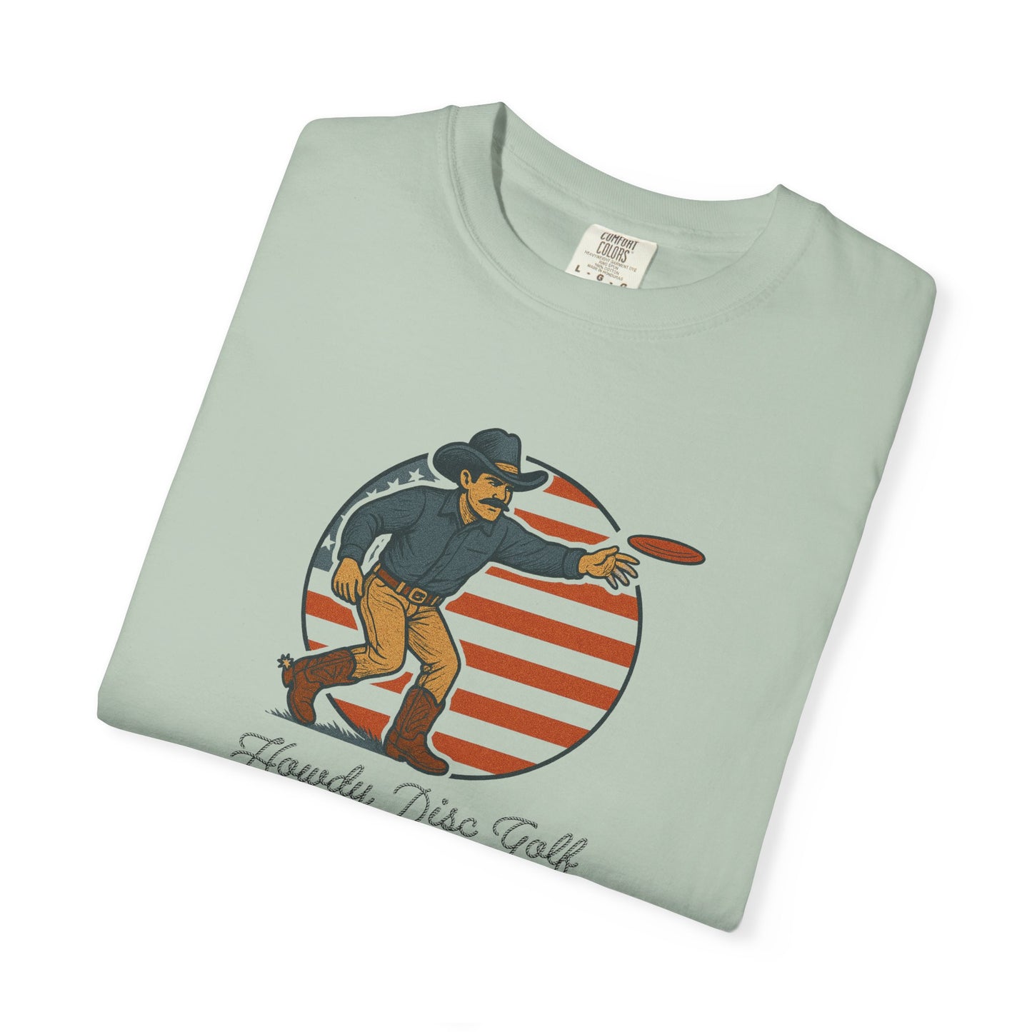 American Cowboy Huck | Patriotic Disc Golf T-shirt (Comfort Colors)